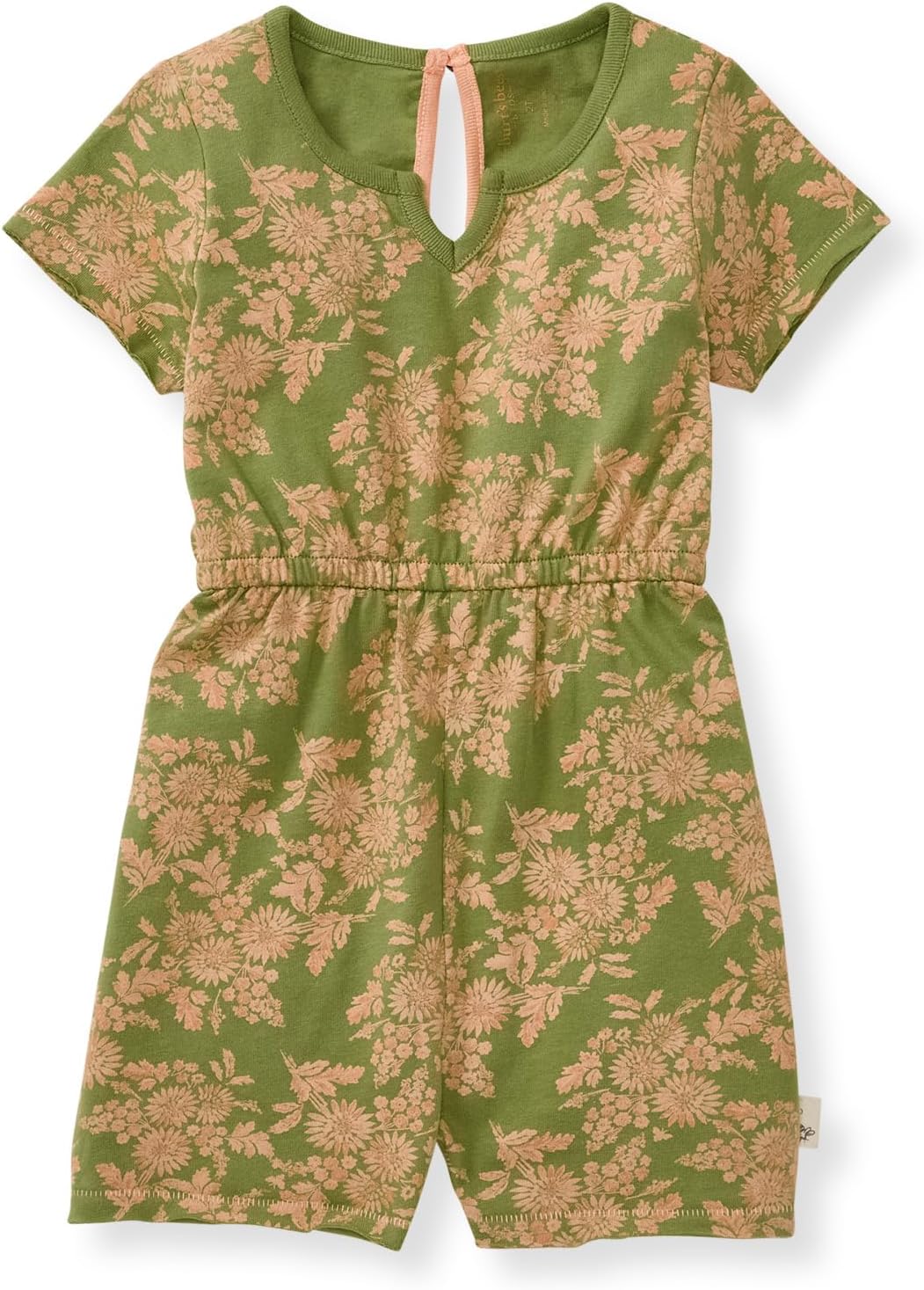 Burt's Bees Baby Baby Girls Romper, 100% Organic Cotton One-piece Shortall and Layette Set Girl Outfit