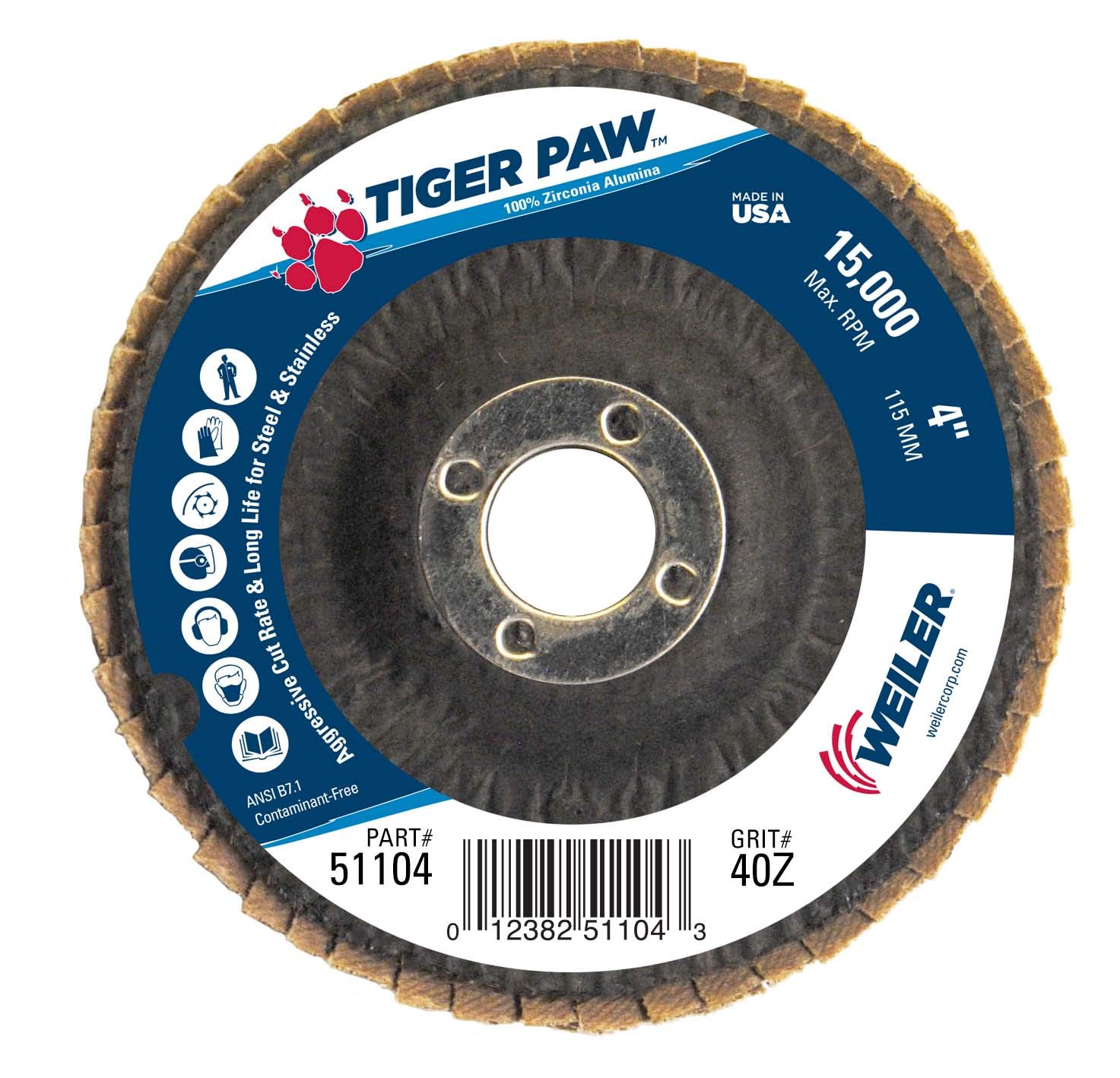 Tiger Paw Abrasive Flap Disc 