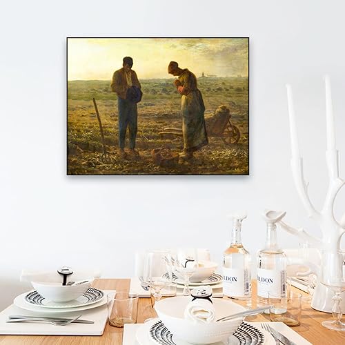 Miniatura 3 de ZZPT Jean Francois Millet The Angelus - Póster de pintura en lienzo, famosas impresiones artísticas para sala de estar, dormitorio, decoración del