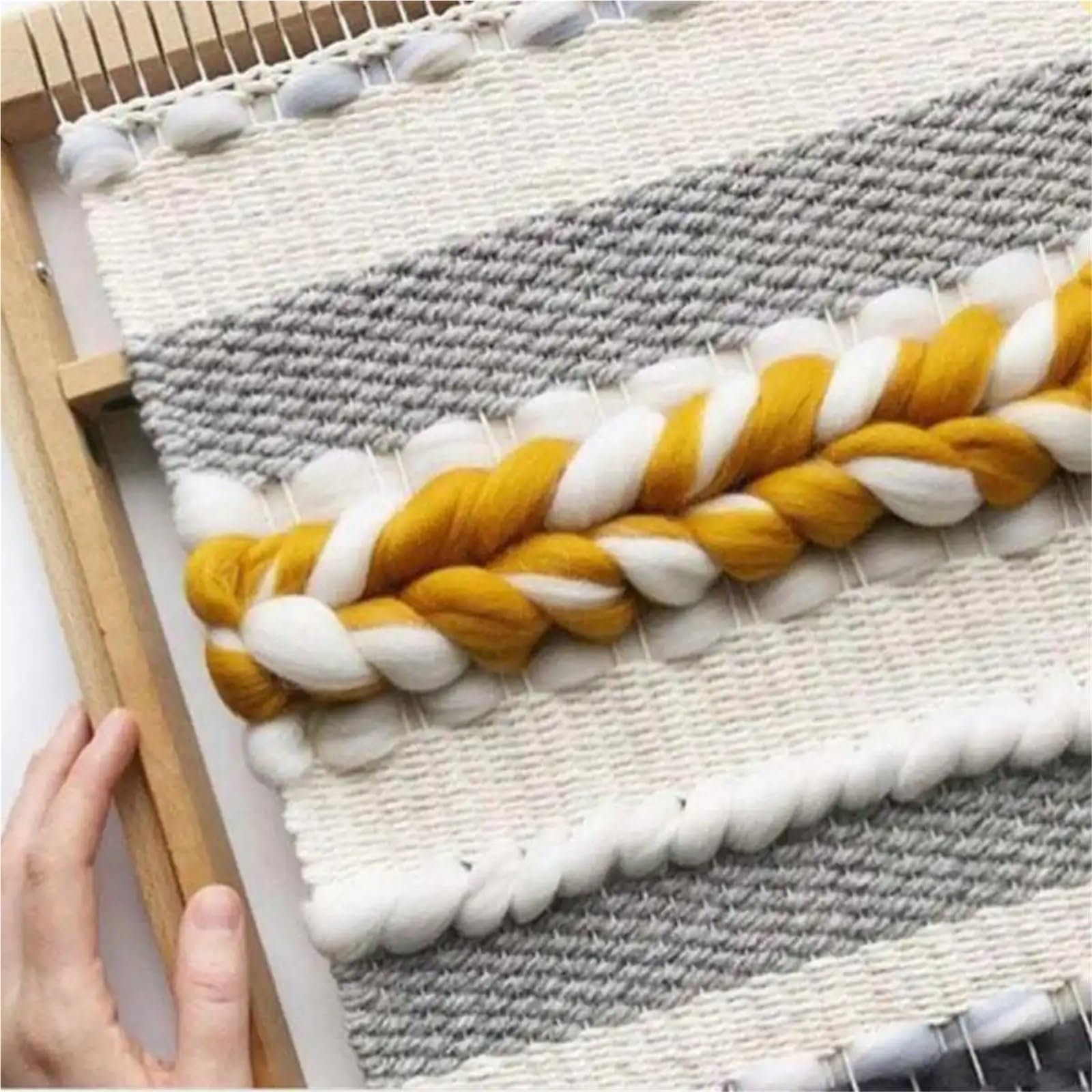 Strickliesel Erwachsene DIY-Webstuhl aus Holz, Handstricken, Nähzubehör, Stickerei, gewebtes Set