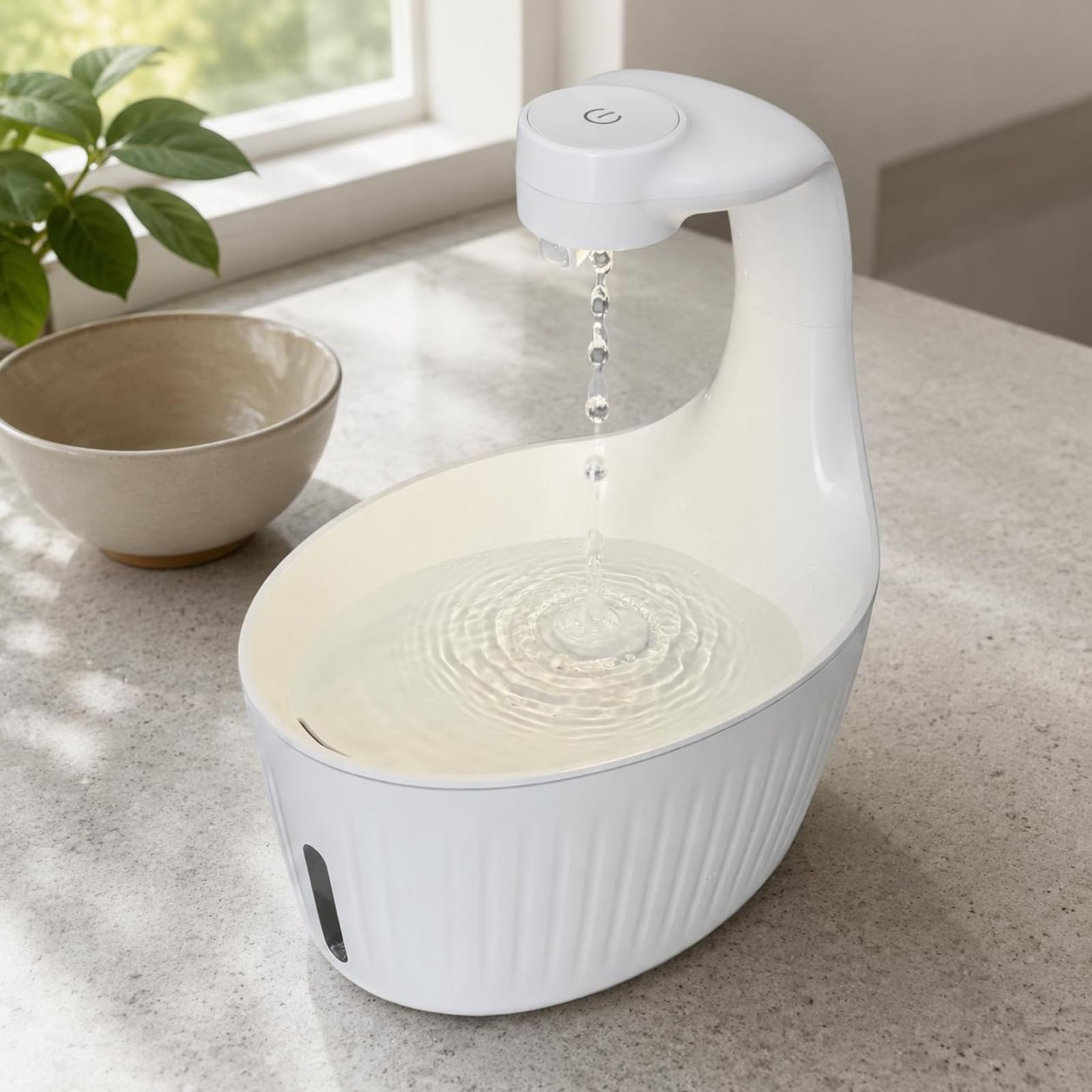 Fuente Filtrante Inalámbrica Filtrado Continuo Recipiente de Agua sin Cables Cables Recipiente de Agua con Movimiento para Gatos