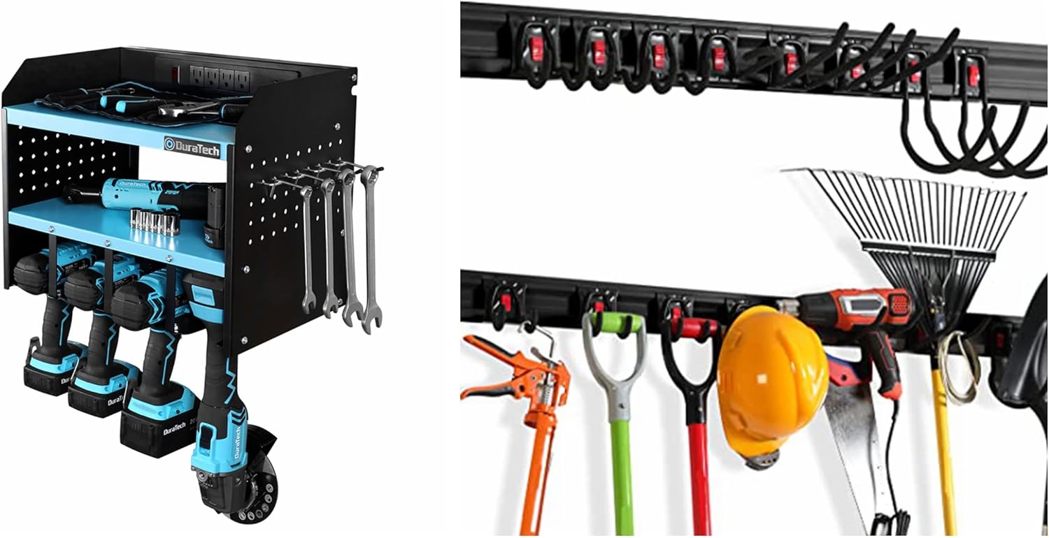 WORKPRO Garage Tool Organizer with DURATECH Power Tool Organizer