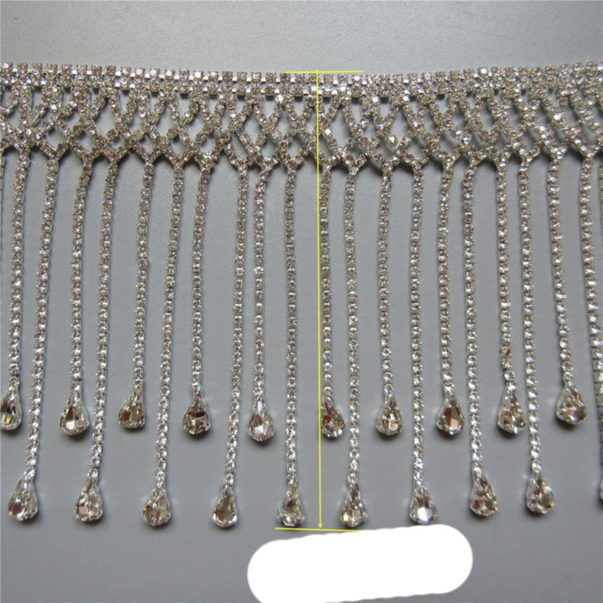 Garniture à Franges Strass Et Perles 88 Cm - Chaîne Pampilles Pour Robes, Accessoires DIY