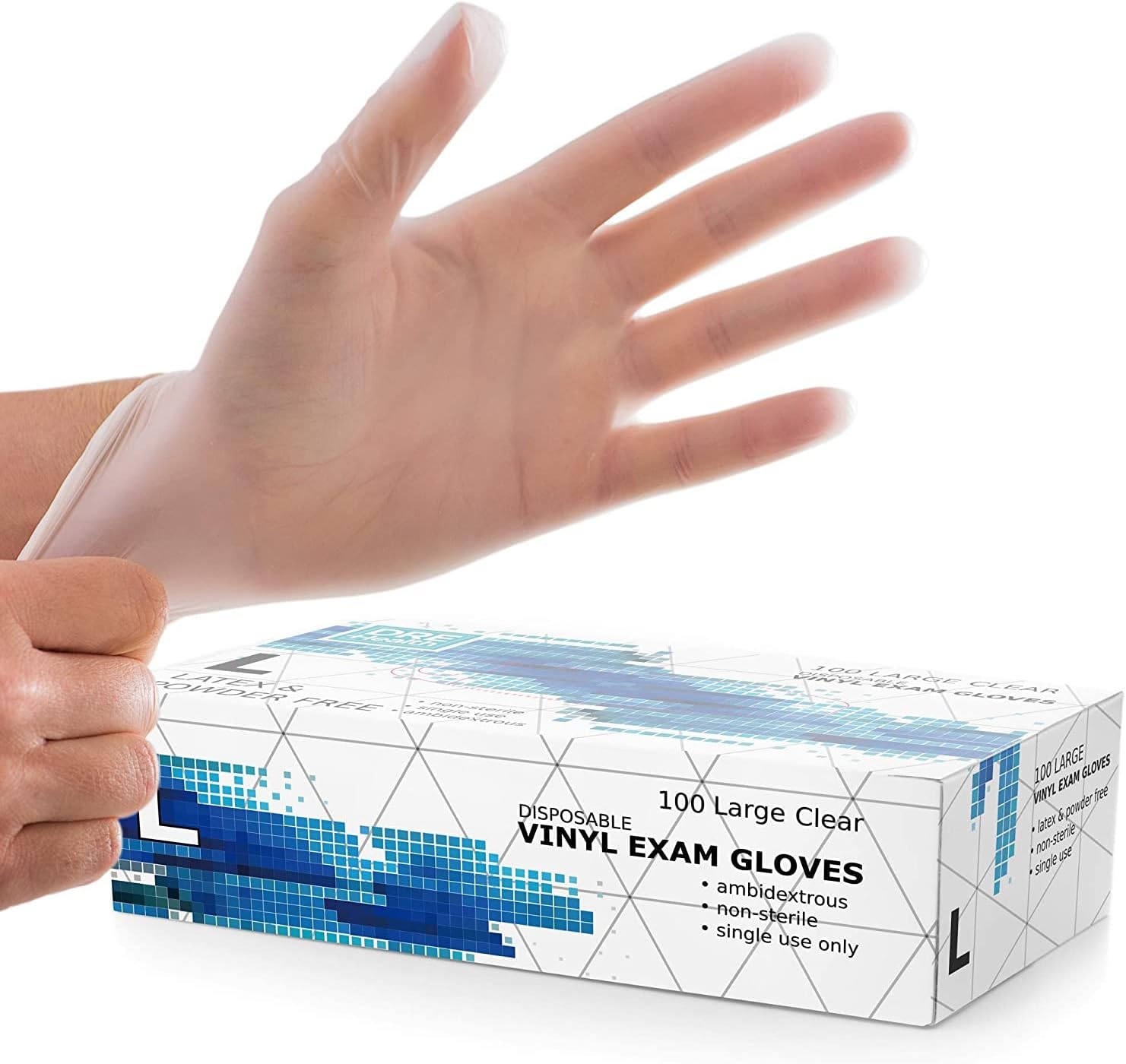 Disposable Gloves, Clear Vinyl Powder Free Gloves MultiPurpose
