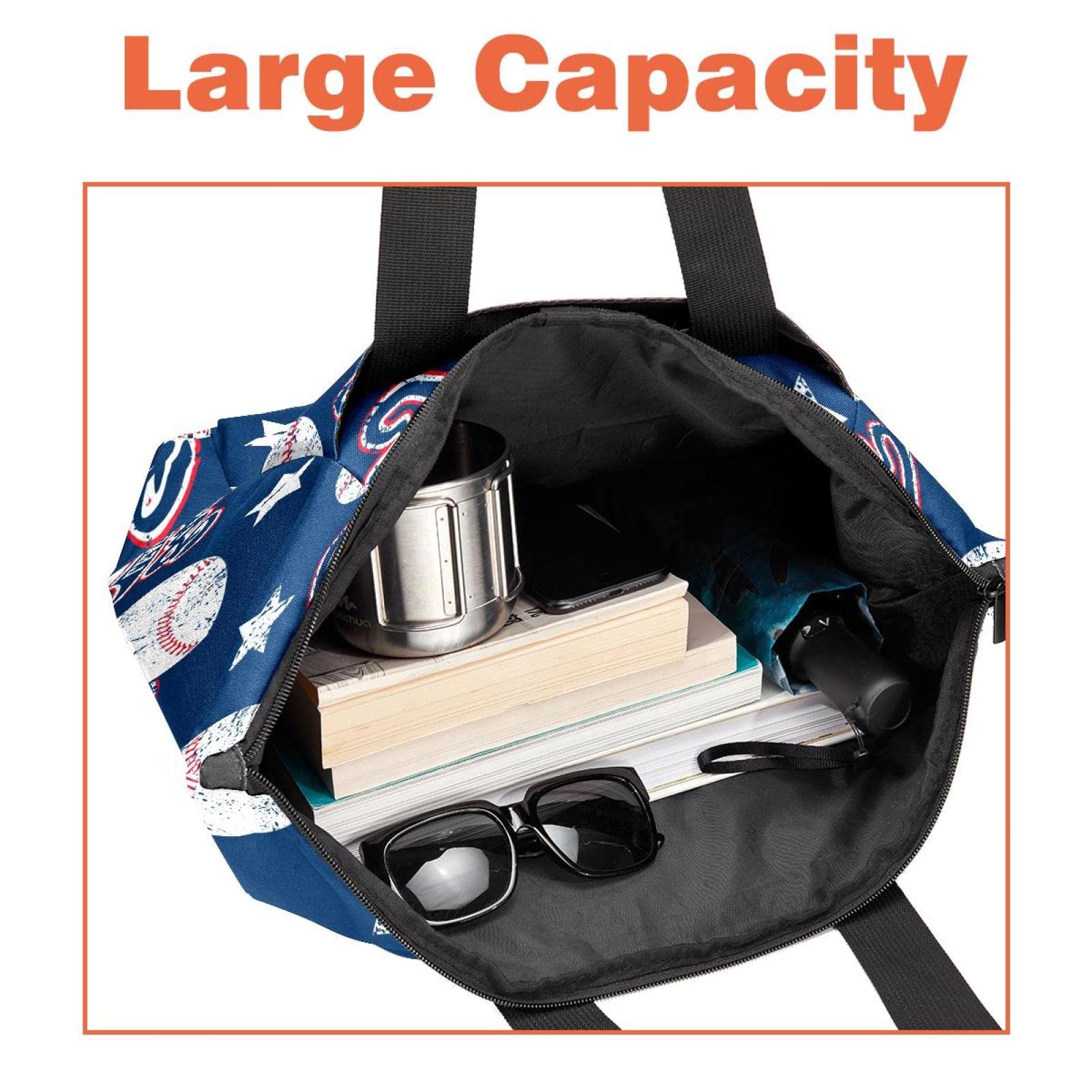 Bolsa de mano y fiambrera, bolsas de béisbol deportivas + bolsas de aislamiento para viajes, trabajo, escuela, picnic, multicolor, Talla Unica