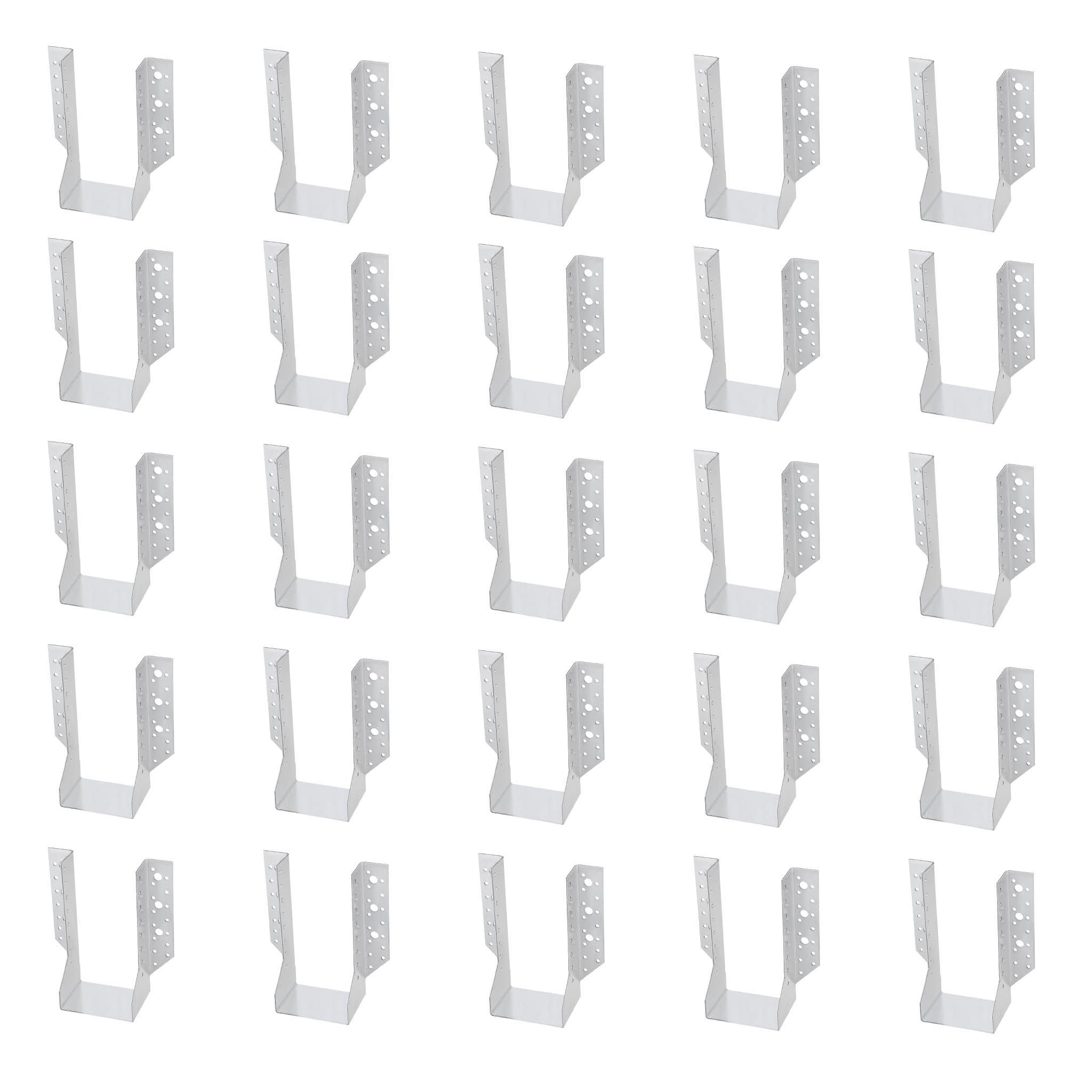 KOTARBAU® 25 x Soportes galvanizados para vigas 100 mm, Soporte para vigas tipo A, Conector de vigas resistente, Soportes de vigas de madera, Conectores de postes, Zapato de anclaje interior para viga