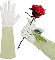 Vista 13 de HLDD HANDLANDY Long Gardening Gloves for Women Men - Leather Rose Pruning Gloves Thorn Proof - Breathable Working Glove