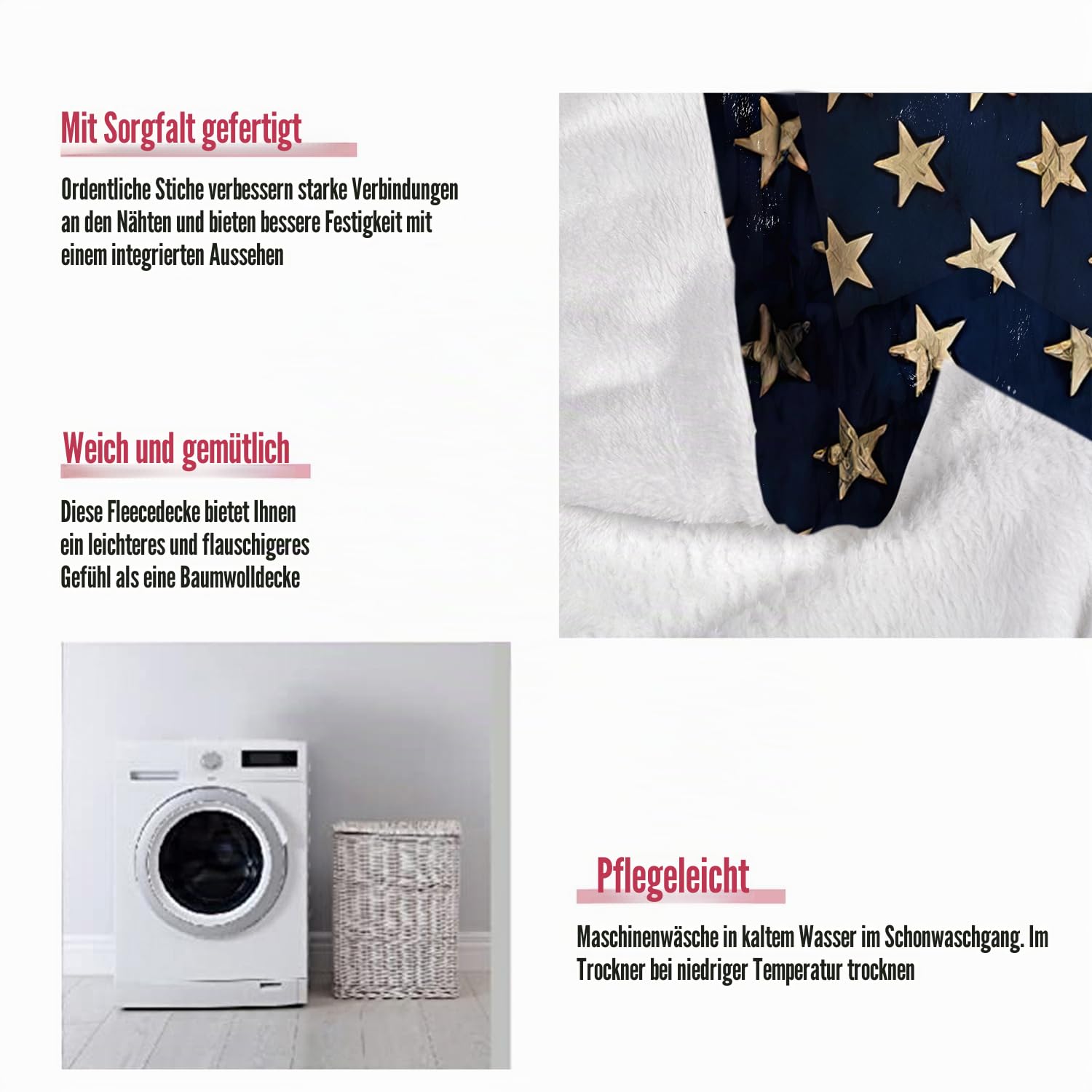 YISUMEI Decke 150x200 cm Kuscheldecken Sanft Flanell Weich Fleecedecke Bettüberwurf Vintage amerikanische Flagge Grunge