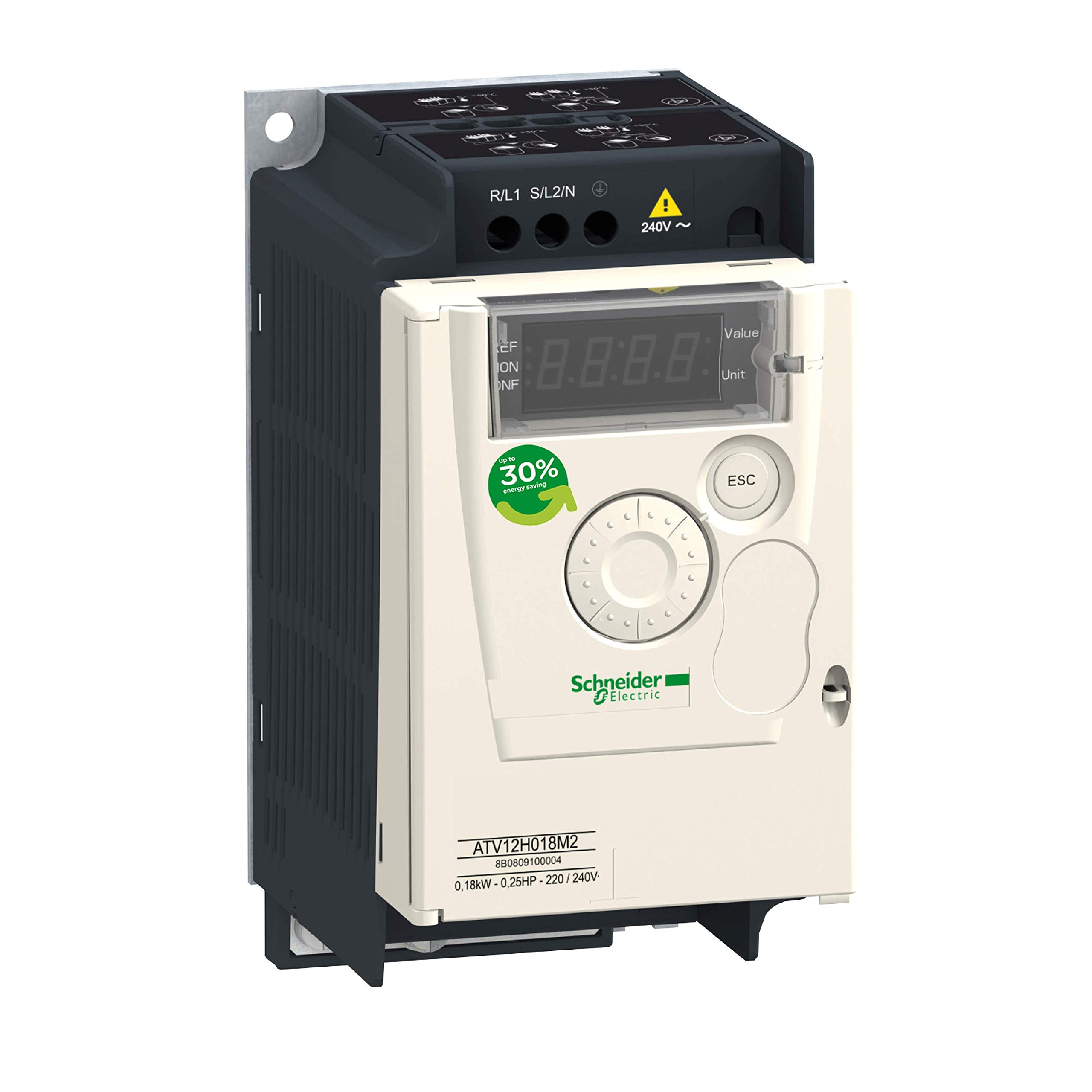 Schneider Electric Convertisseur de fréquence ATV12H018M2 0.18 KW monophasé 200 V, 240 V