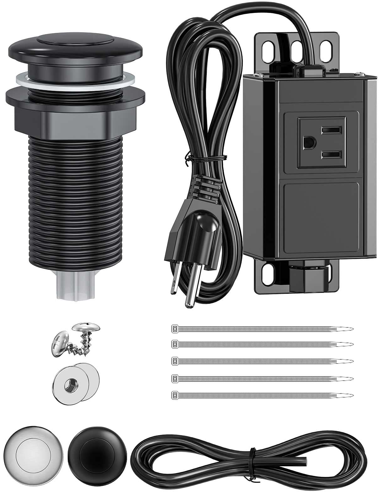 Buy Garbage Disposal Air Switch, 2.75" Sink Top Push Button Switch ABS