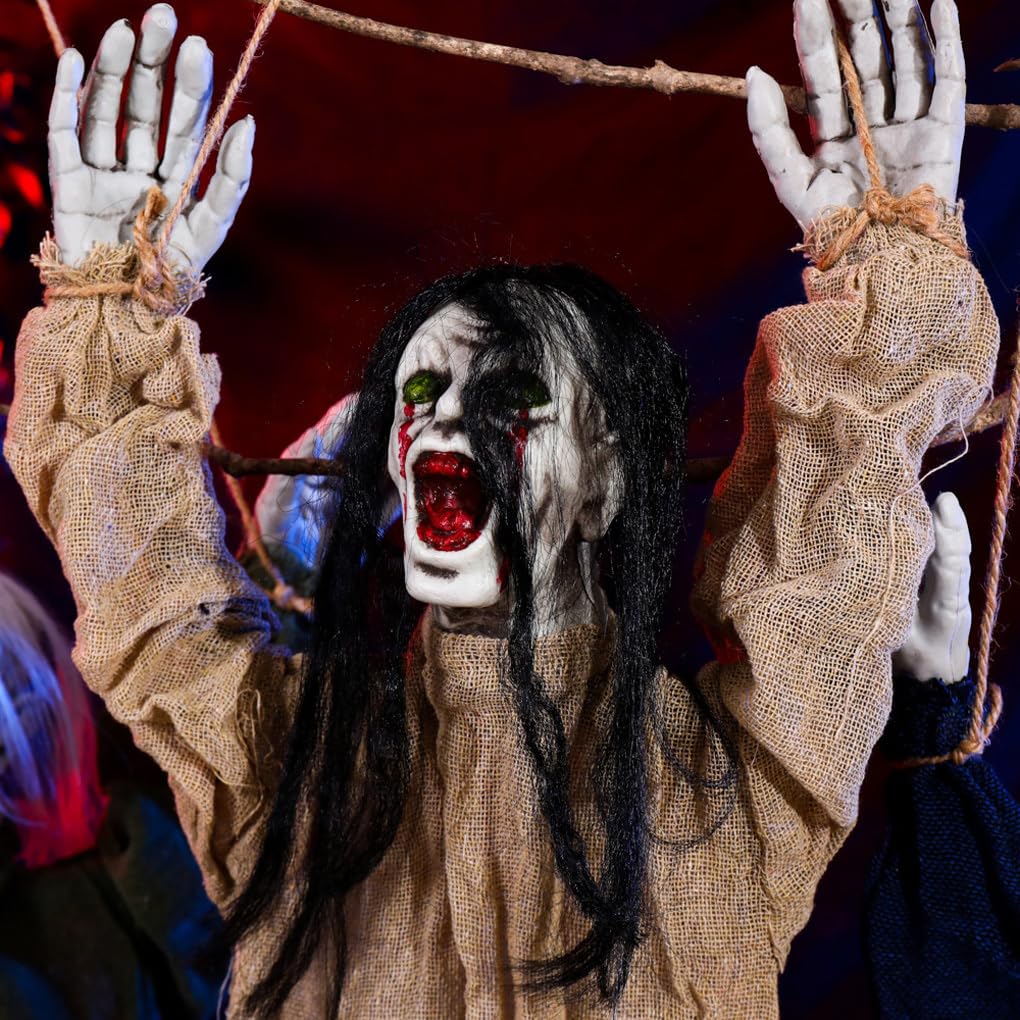 Confezione da 3 3 decorazioni di Halloween Fantasmi spaventosi Scheletri Forniture per casa stregata inquietante Decorazioni per esterni Confezione da