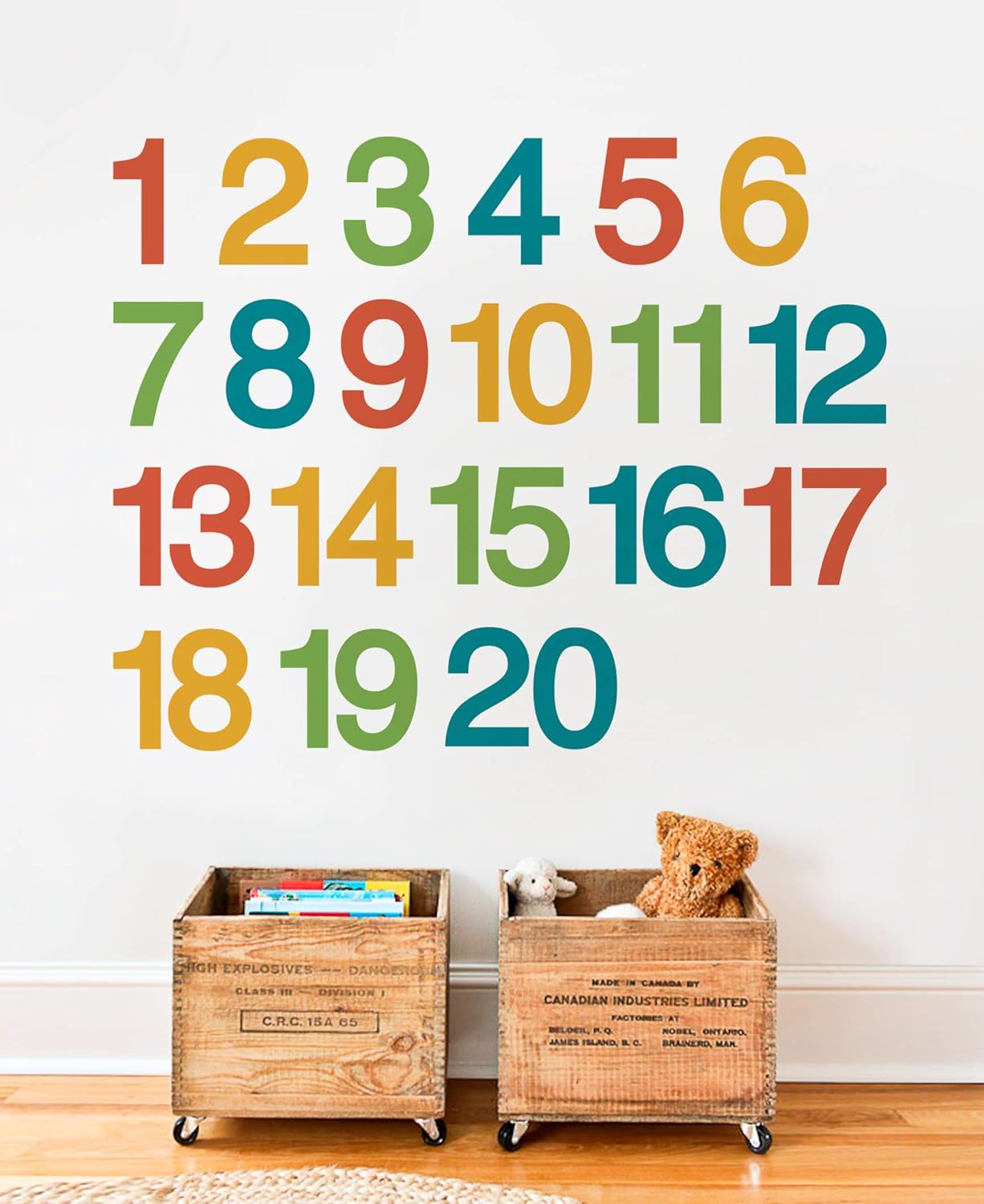 Numbers Wall Decal (Scheme A, Small)