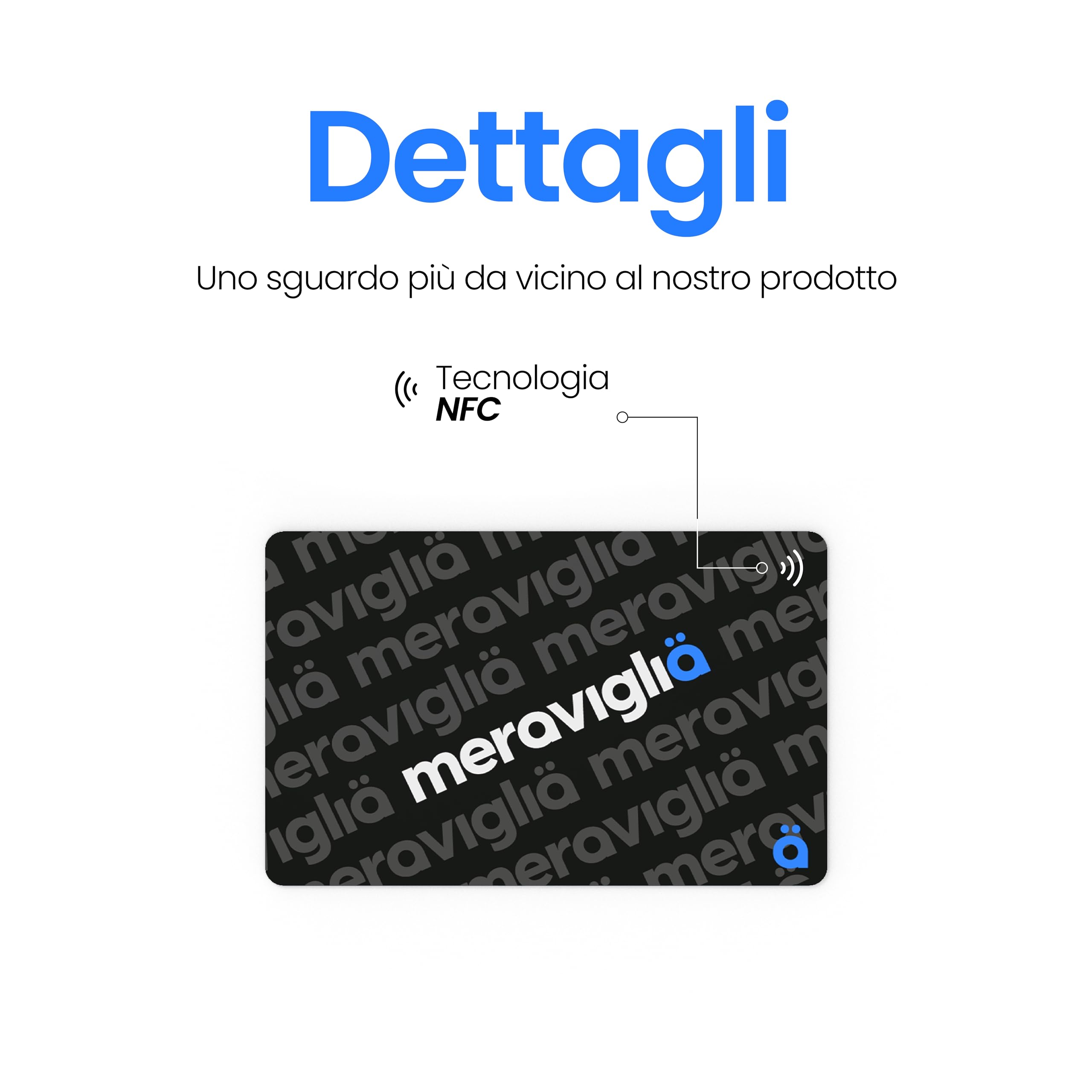 Biglietto da Visita NFC con QRCode Nero Compatibile con Qualsiasi Dispositivo