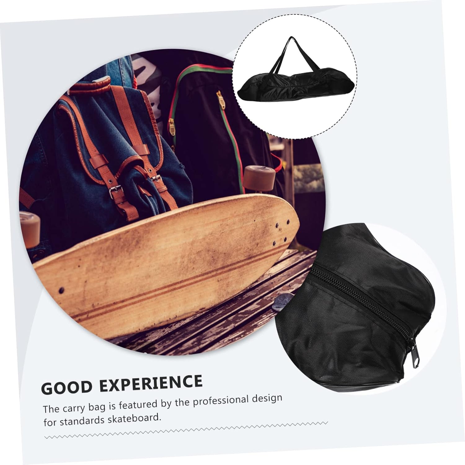 Skateboard Bag for Adults Multifunctional Backpack Carry Skateboard Outdoor Sports Gear