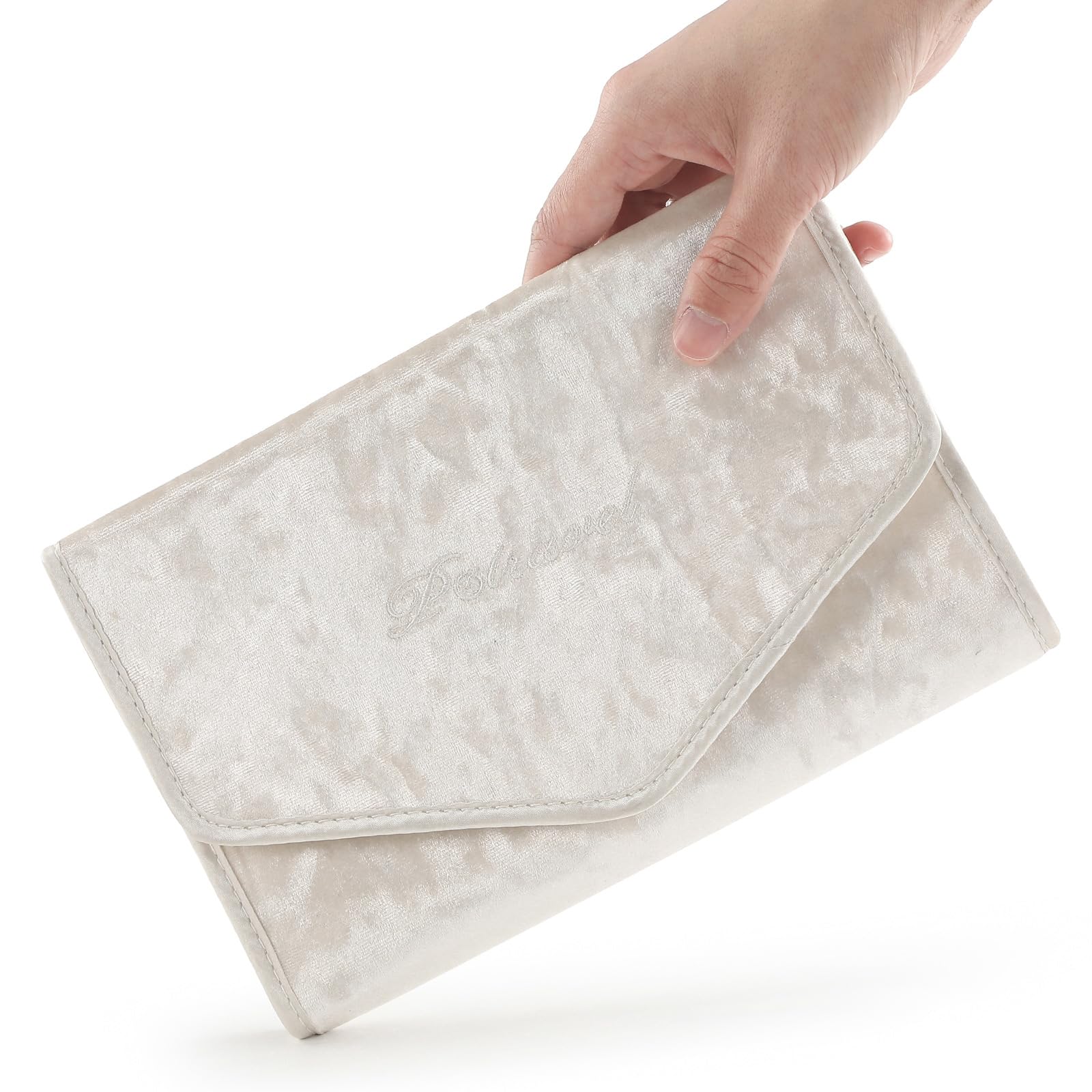 VanFn Rotoli di gioielli, organizer per gioielli da viaggio, custodia pieghevole per gioielli, borsa per gioielli da donna, per anelli, collane, orecchini, bracciali, orologi, spille serie P.Travel
