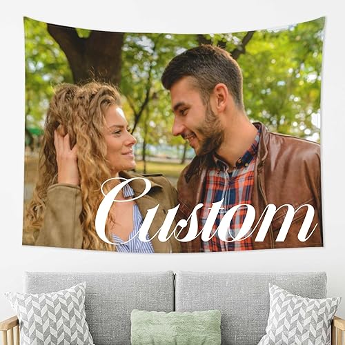 Tapiz personalizado para cargar imágenes de boda, amor, recuerdo familiar, tapiz personalizado para el Día de la Madre, Día del Padre, tapiz de
