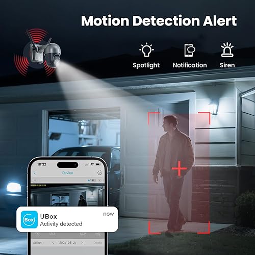 Miniatura 6 de Cámara de seguridad celular 4G inalámbrica para exteriores alimentada por energía solar con tarjeta SIM, no necesita WiFi, detección de movimiento,