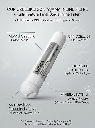 Antioxidant ORP Alkaline Hydrogen Mineral Su Arıtma Filtresi