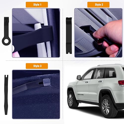 Miniatura 80 de GOOACC Kit de herramientas de eliminación de molduras automáticas de 9 piezas, kit de herramientas antiarañazos para el audio del automóvil, kit