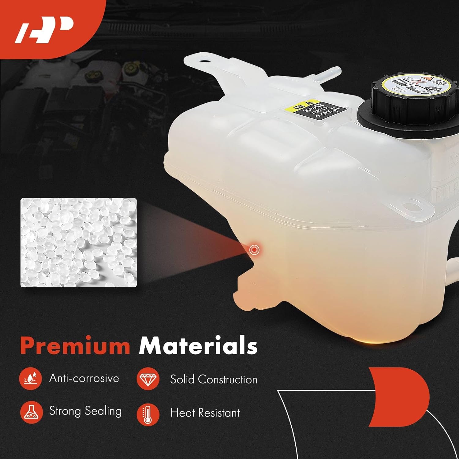 A-Premium Engine Coolant Overflow Recovery Reservoir Tank with Cap Compatible with Ford Fusion 2010-2012 & Lincoln MKZ 2011-2012 & Mercury Milan 2010-2011