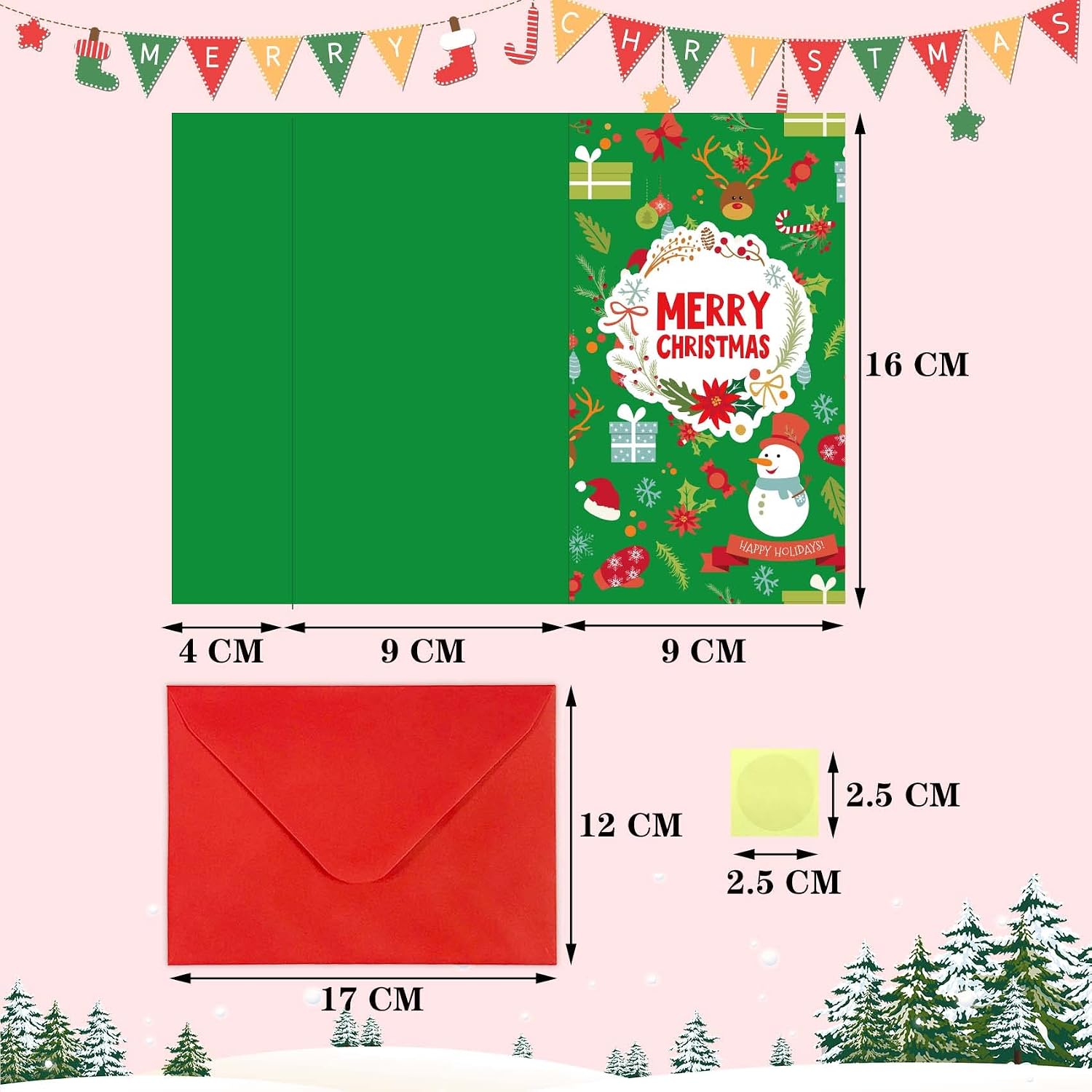 Funnlot 16pcs Christmas Money Wallets Christmas Wallets for Cash Gifts with Envelopes Christma s Money Cards Cash Wallets for Kids Family Envelopes with Stickers - Image 4