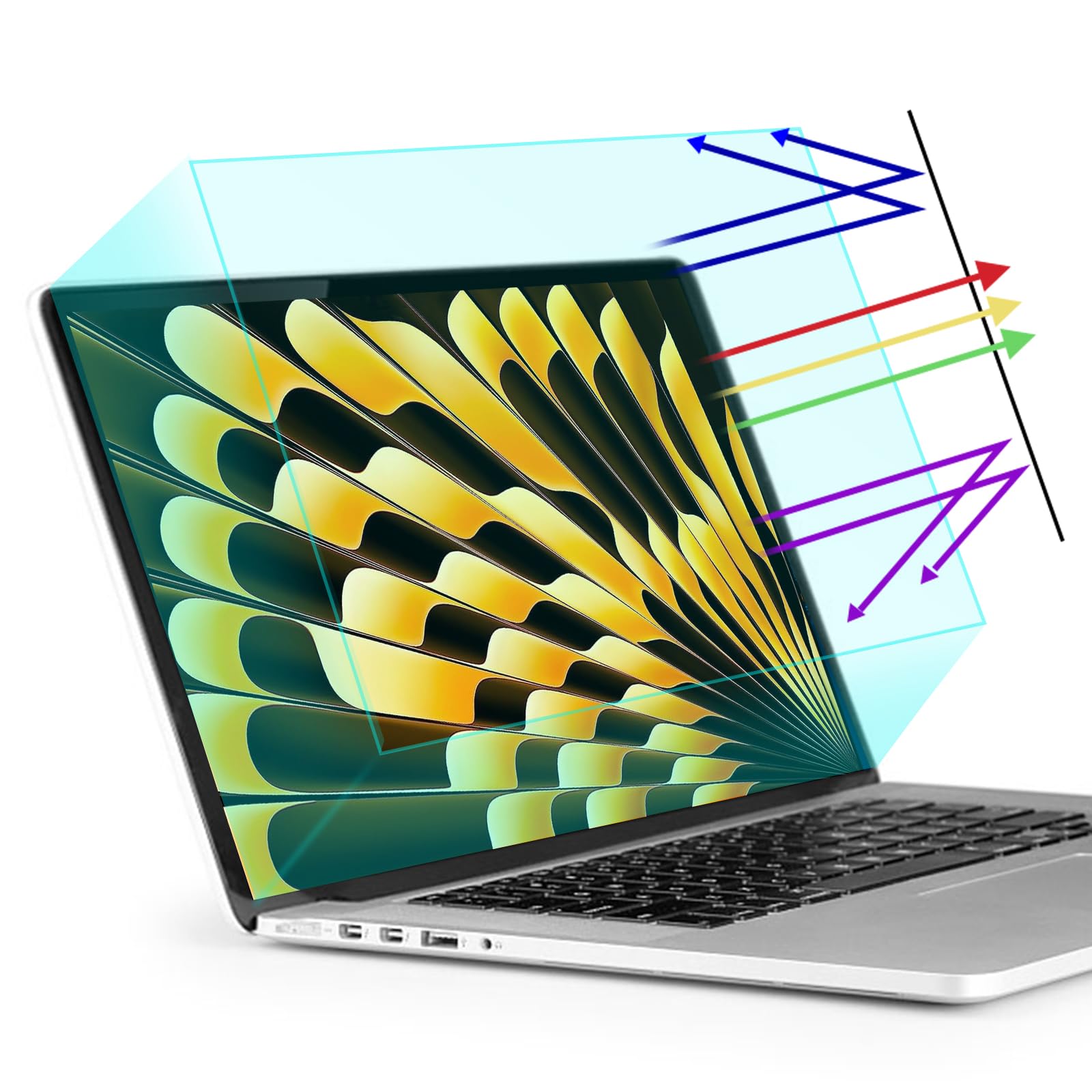 LILIONGTH(2-Pack 15.3 inch Anti-Blue Light Screen Protector Compatible with Apple 2023 MacBook Air Laptop M2(A2941), Anti-Glare Anti-Blue Light 15-inch Laptop Screen Protector