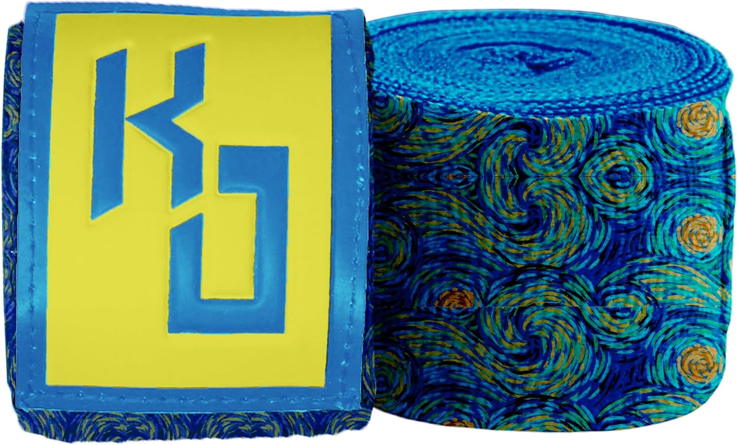 KOSTUDIO 150 inch Boxing Hand Wraps - Blue Starry Night for Boxing Gloves Muay Thai Kickboxing MMA Boxing Equipment for Men and Women
