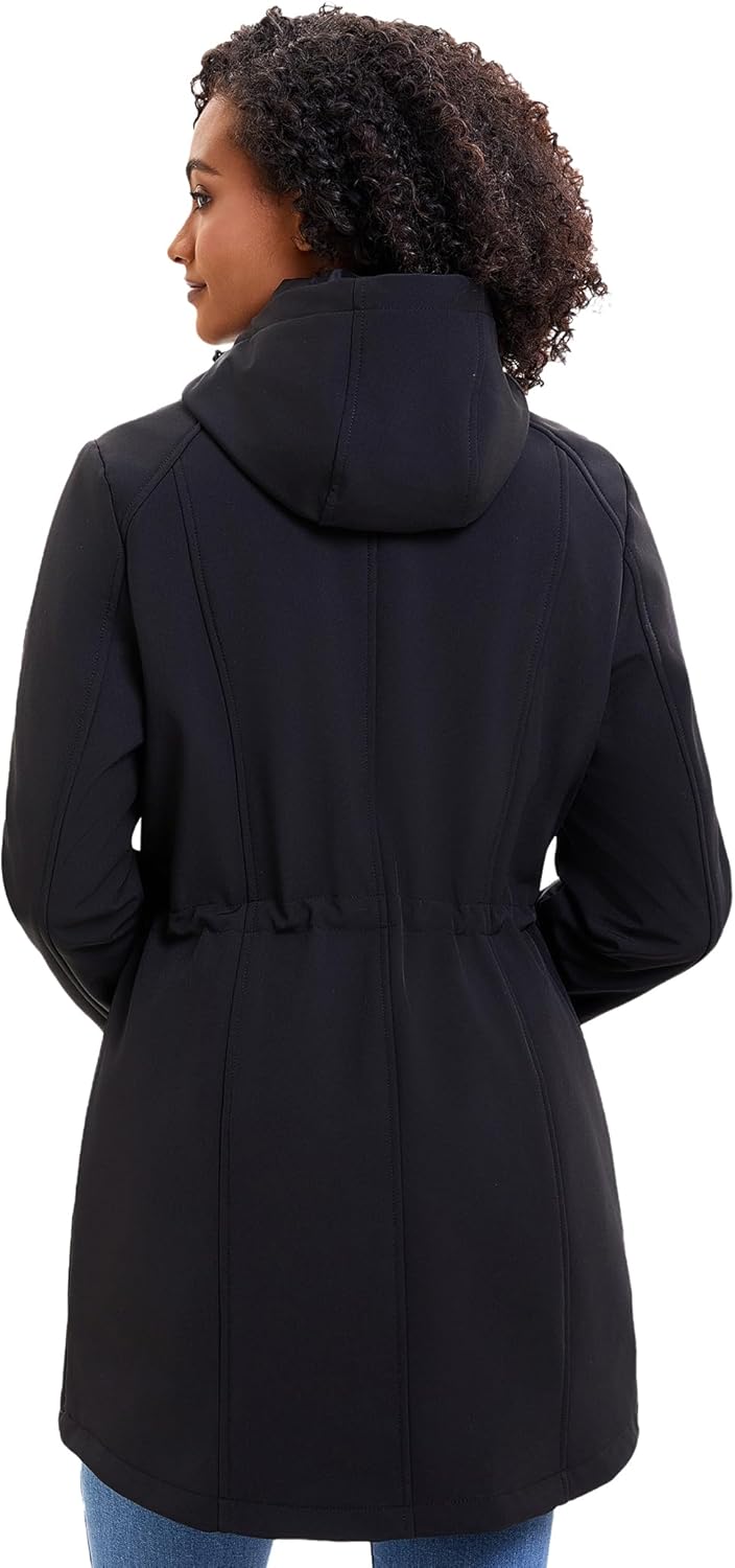 ROYAL MATRIX Women's Waterproof Fleece Lined Softshell Jacket Hooded Breathable Windbreaker Rain Jacket - Image 2