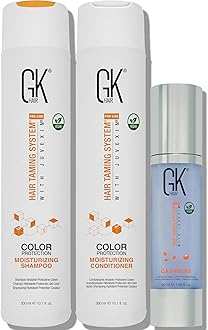 – Global Keratin Moisturizing Shampoo and Conditioner Sets (10.1 Oz/300ml) with Leave In Cashmere Smoothing Styling Cream (1.69 Fl Oz/50ml) for Color Treated Dry Damaged Frizzy Hair