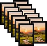 8.5x11 Black Picture Frames Set of 8, 8.5 by 11 Picture Frame for Award Certificate and Diploma Display on Wall or Tabletop