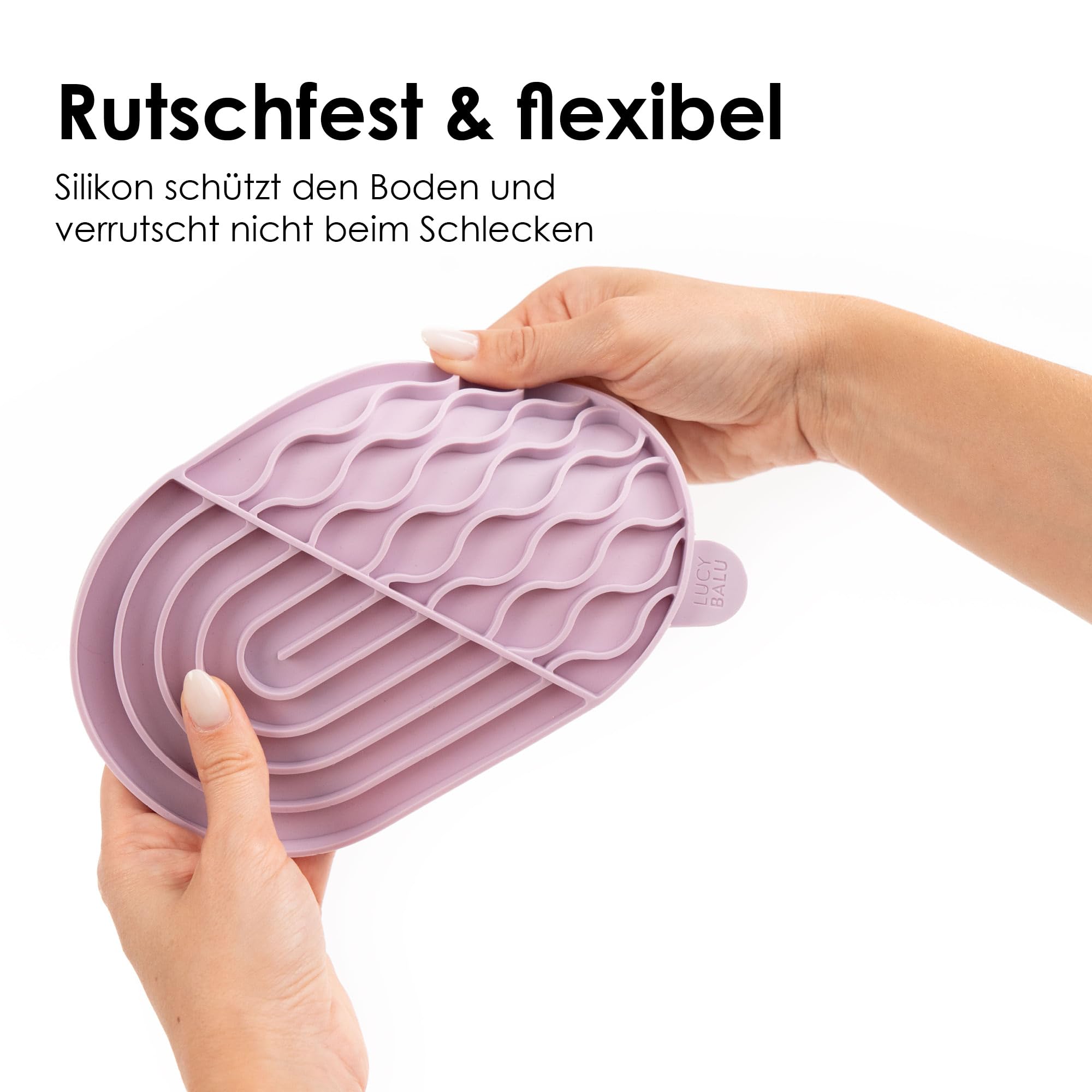 LucyBalu® Zenpad Tappetino leccalecca per gatti in silicone I Rosa