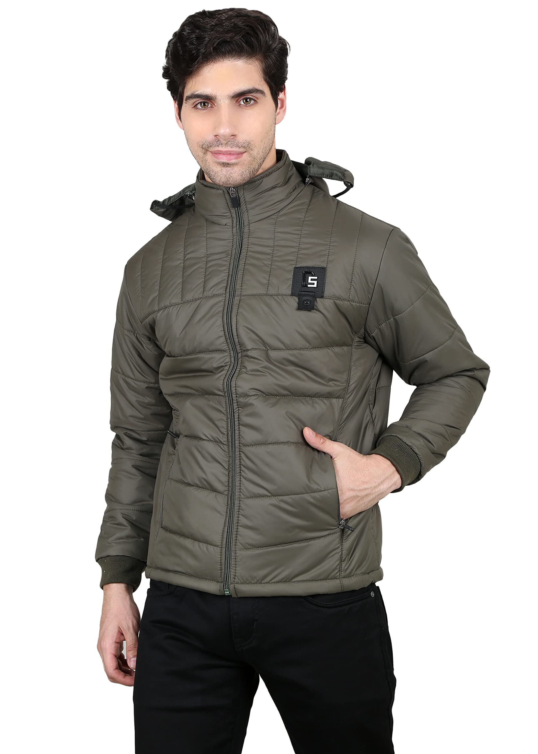 Full Sleeve Solid Men Jacket-image-30