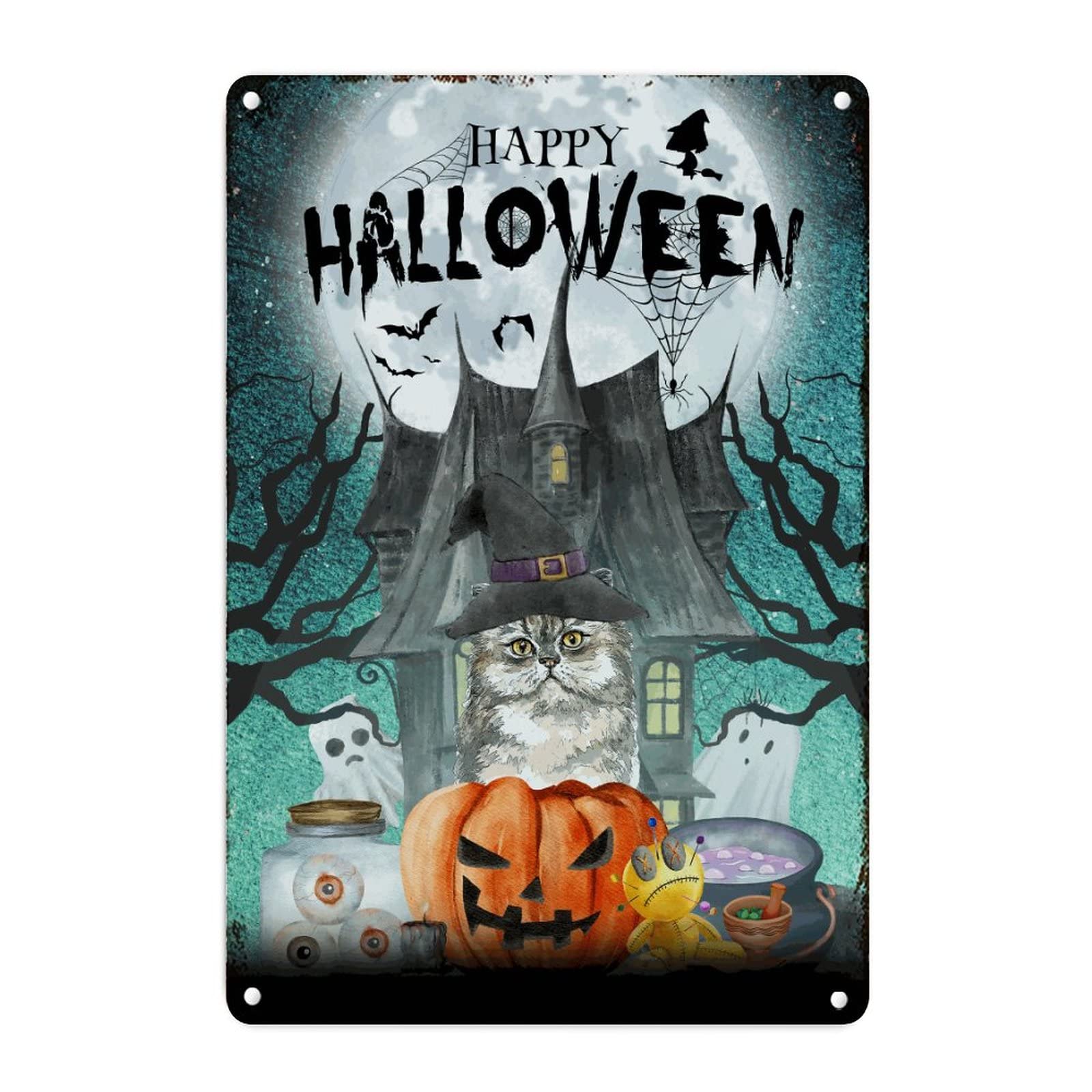 Décoration en métal Halloween de qualité supérieure pour intérieur vintage