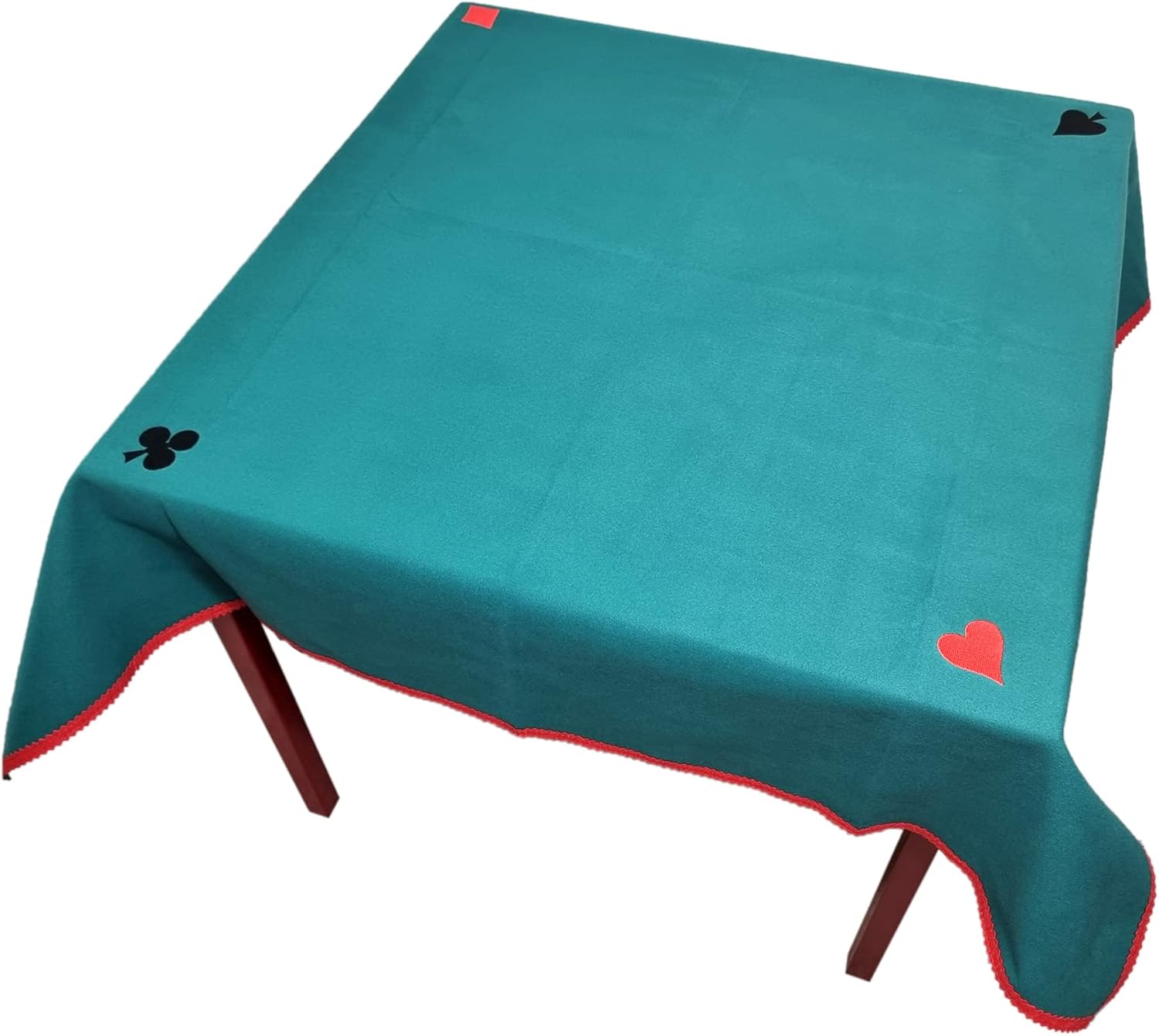 JYW Poker Bridge Gaming Table Cloth 47 X 47'' Square Casino Card Nights