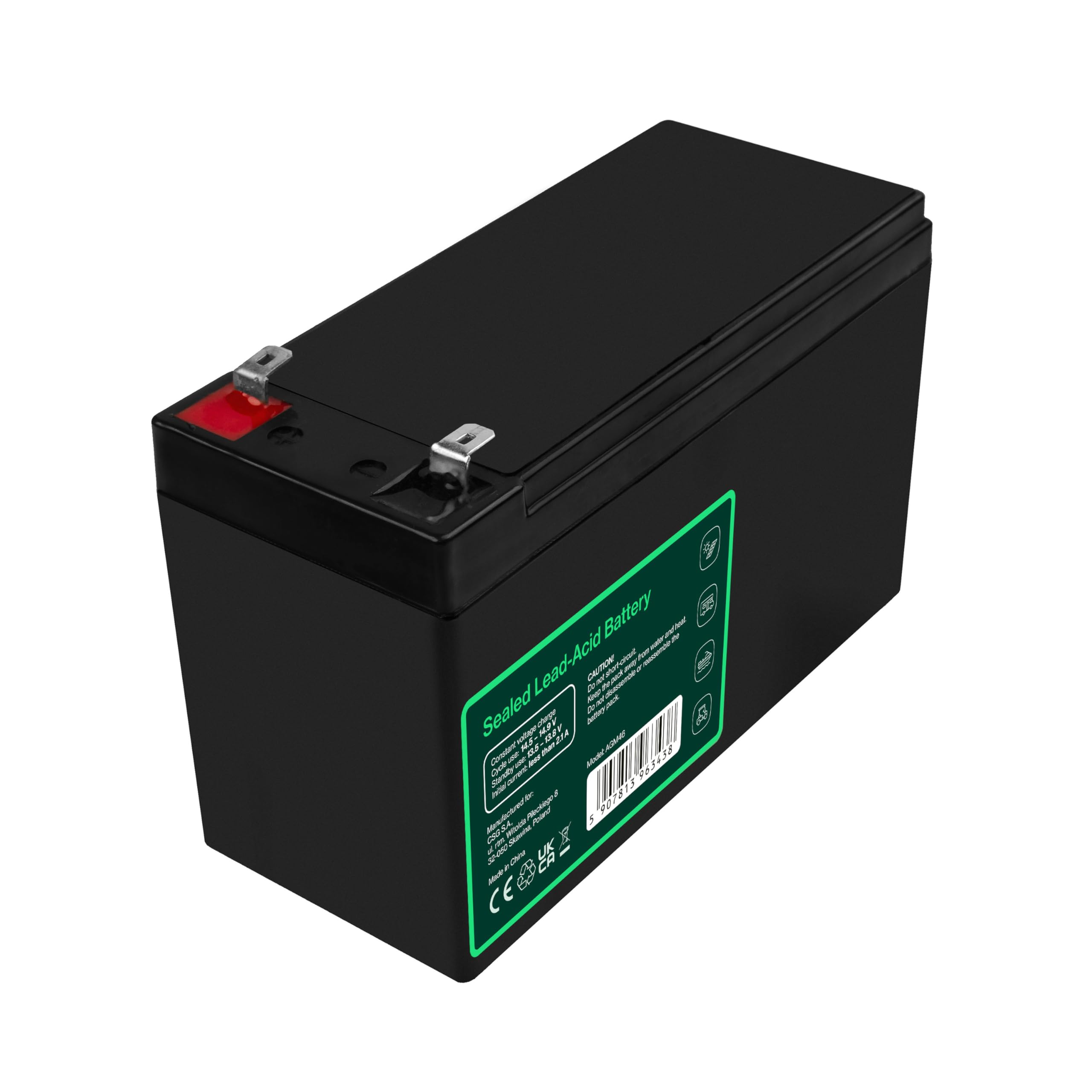 GreenCell® Batteria al piombo AGM 12V 8Ah Accumulatore Ricaricabile Sigillata VRLA Senza manutenzione Batterie di ricambio ermetica | giocattoli per bambini | Installazioni di allarme | UPS/USV
