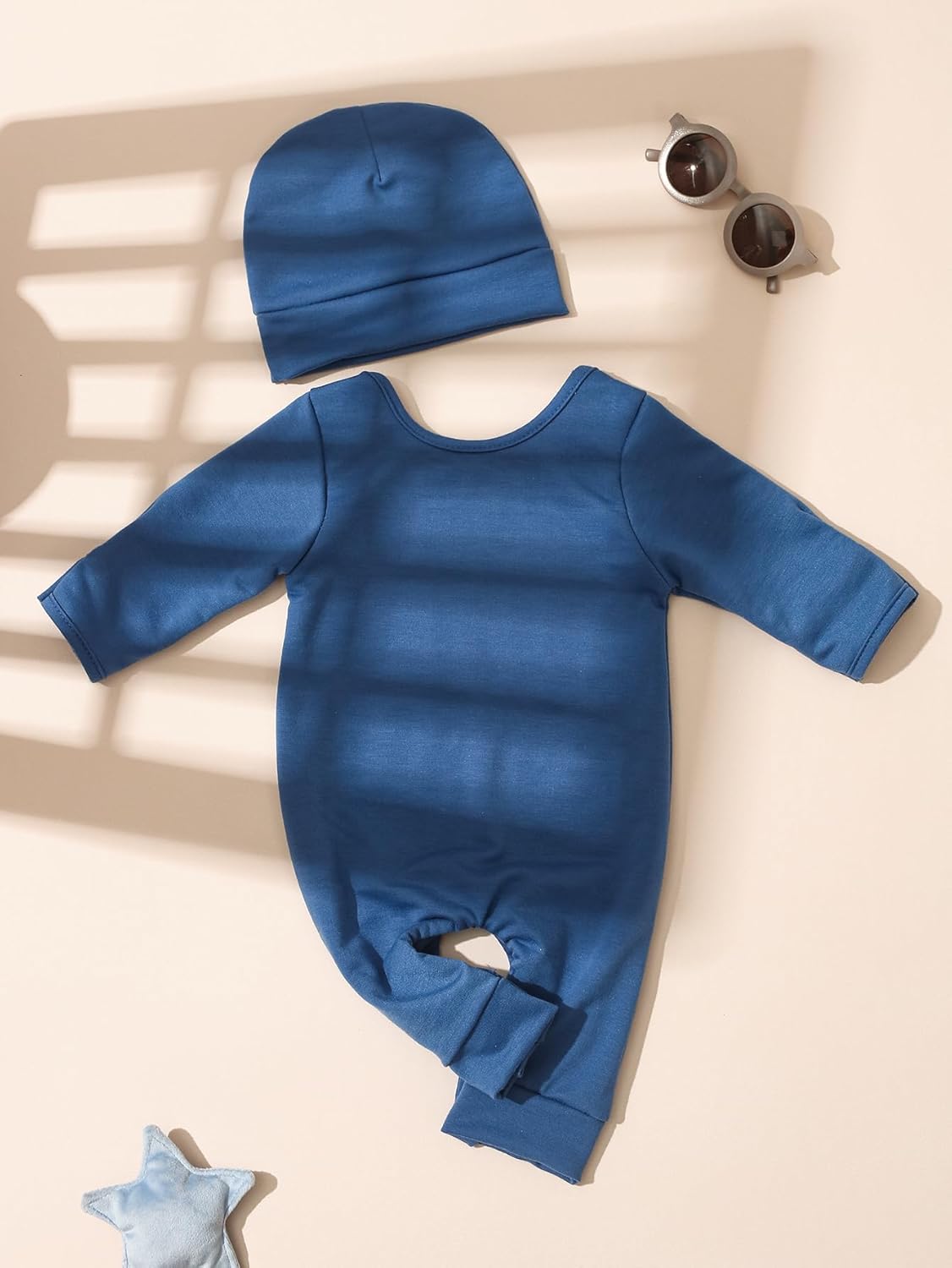 Ylsteed Newborn Baby Boy Girl Clothes Outfits Long Sleeve Onesie Bodysuit Baby Shower Coming Home Outfit with Hat - Image 3