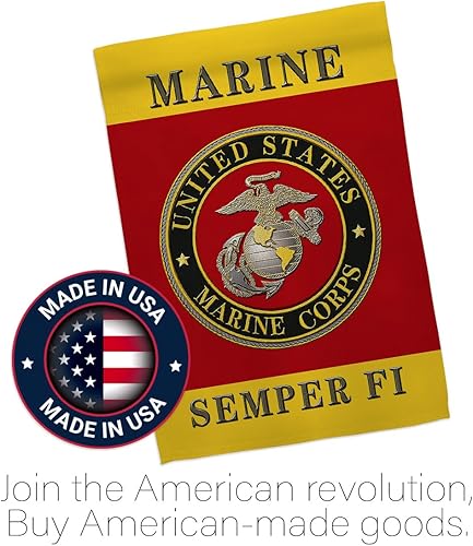 Miniatura 5 de Bandera del Cuerpo de Marines de los Estados Unidos USMC Semper Fi de doble cara para decoración de césped, regalo para casa, jardín, patio,