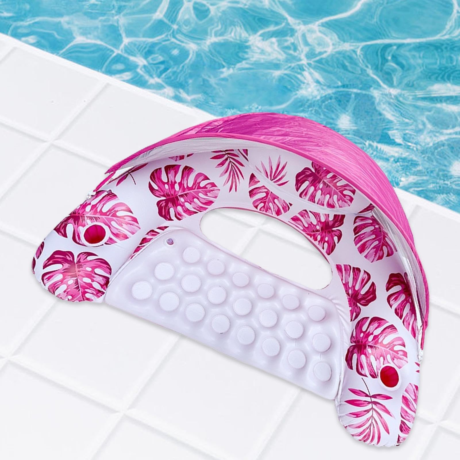 Flotteurs adultes pour la piscine, hamac de piscine gonflable, chaise longue flottante avec porte-gobelet et pare-soleil pour les activités sur le lac Rivière Natation été et amusement en plein air