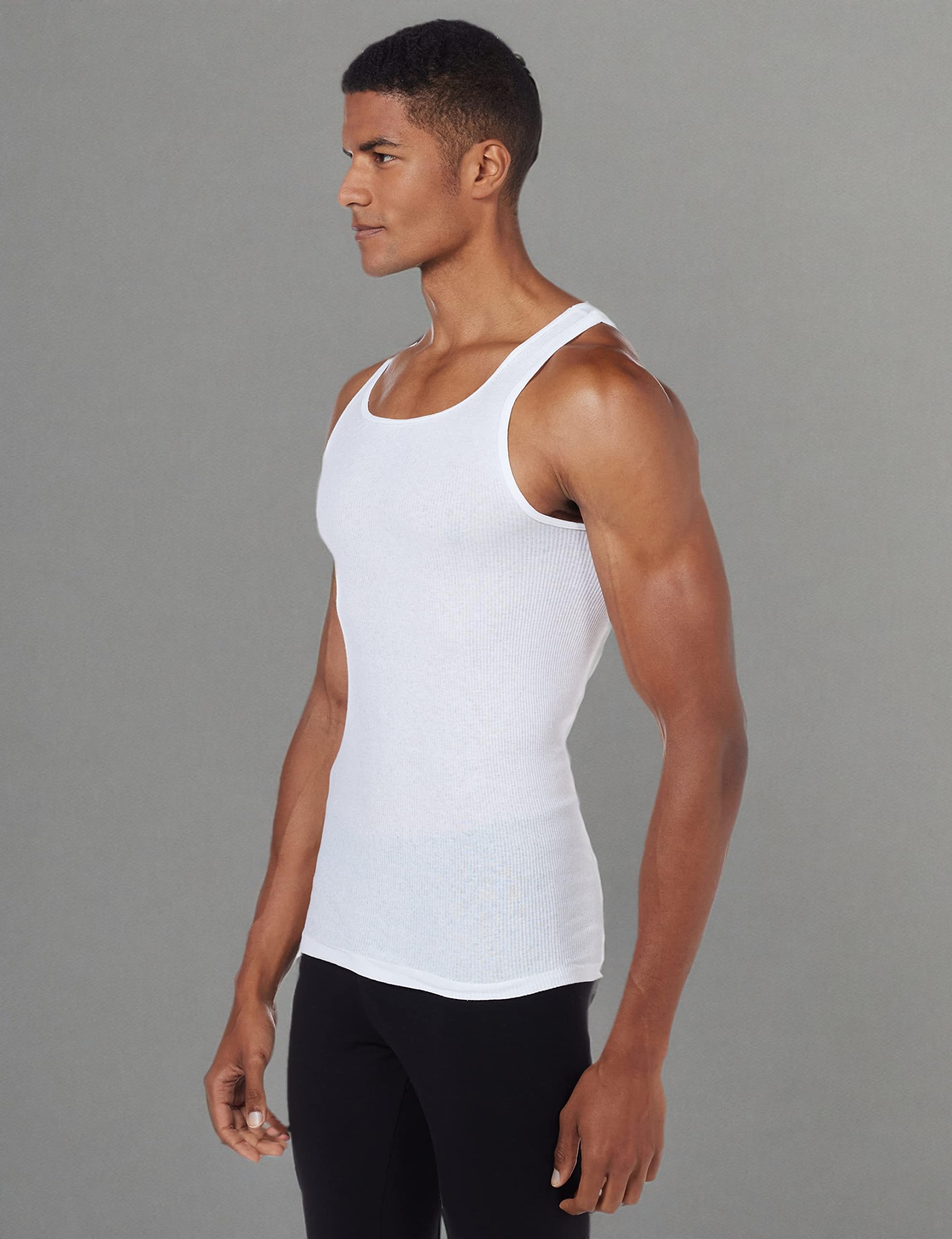 Hanes Ultimate Herren-Tanktop mit Etikett, mehrere Packungen und Farben