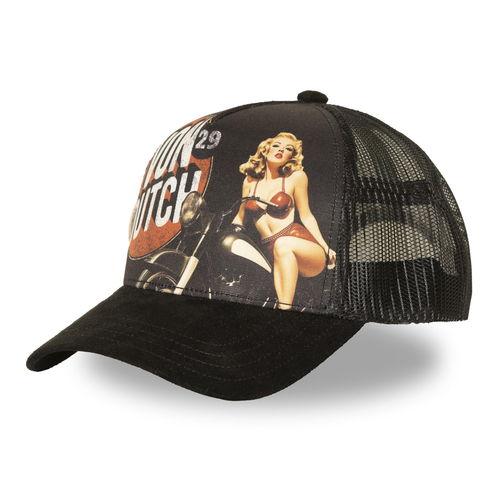 Von Dutch Czapka męska i damska Pinup, Trucker regulowana