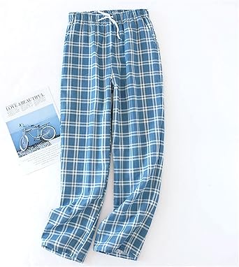 Pigiama Lungo Da Uomo In Cotone A Quadri - Comodo E Casual, Con Vita Elastica - Foto 10