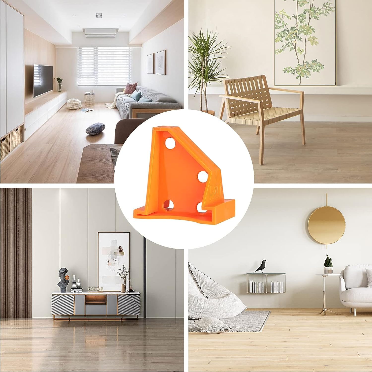Distanziatori per pavimenti, confezione da 20 strumenti per pavimenti in legno laminato, distanziatori per pavimento con spazio da 1/4 e 1/2, compatibili con tavola in vinile, pavimenti compositi