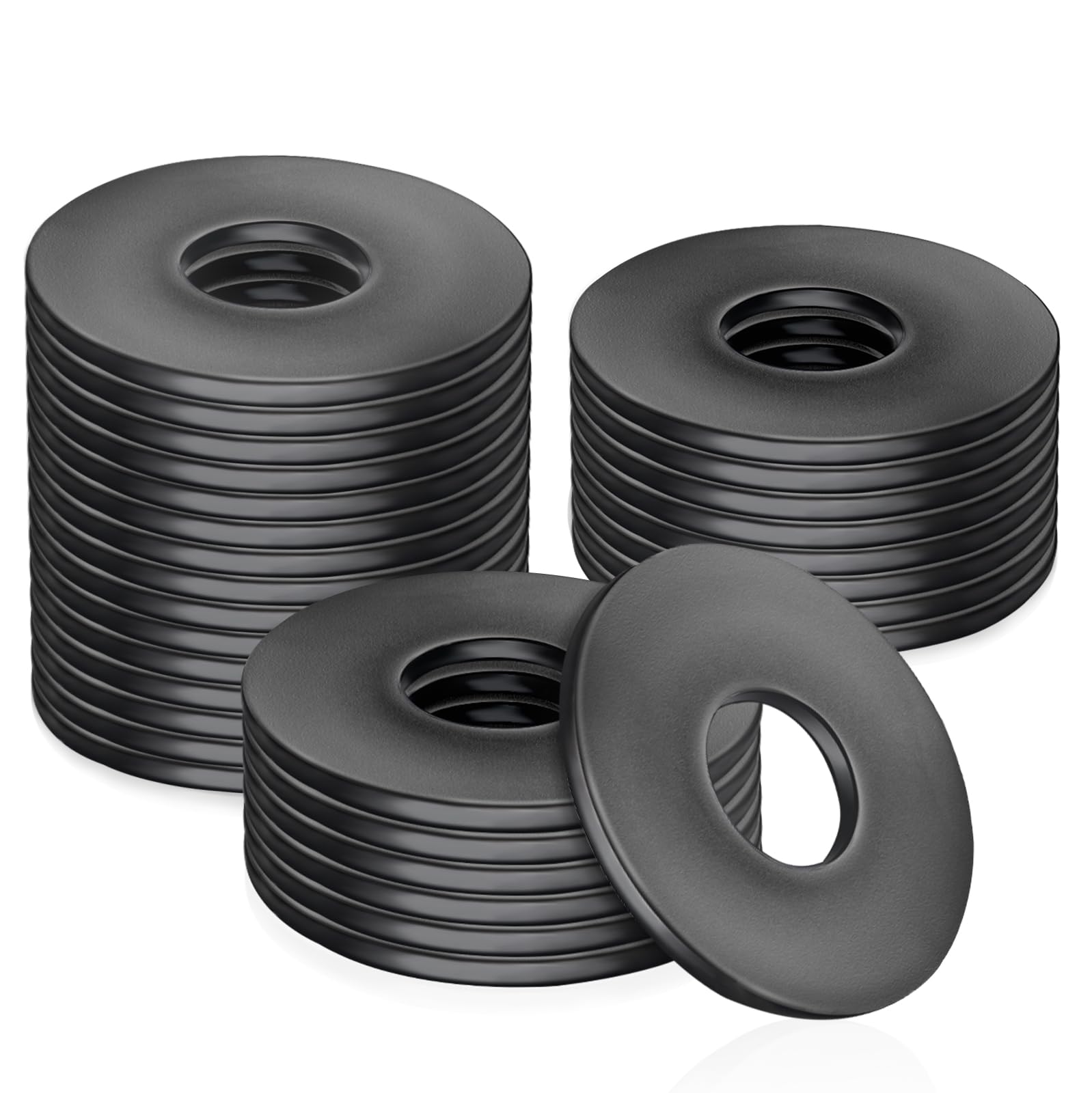 30 Pezzi M6 Rondelle Acciaio, M6 x 25 Rondelle Piatte | Rondelle Acciaio Inox Nero, Rondella Piatta Distanziatori Rotondi in Metallo per Viti, Bulloni, Dadi