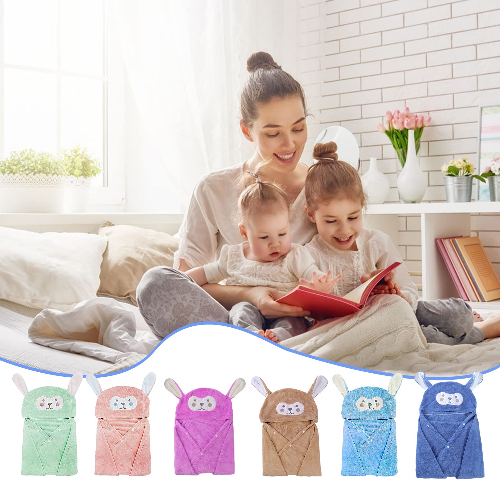 Visen - Toalla con capucha de alta calidad para niños, toalla de baño de 2855 pulgadas de tamaño grande, toalla con capucha ultrasuave para niños y niñas