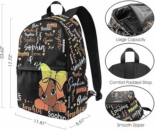 Miniatura 8 de Texto personalizado Elefante desgaste gafas mochila mochila mochila casual Daypack bolsa para mamá niñas, color130, Mochilas Daypack