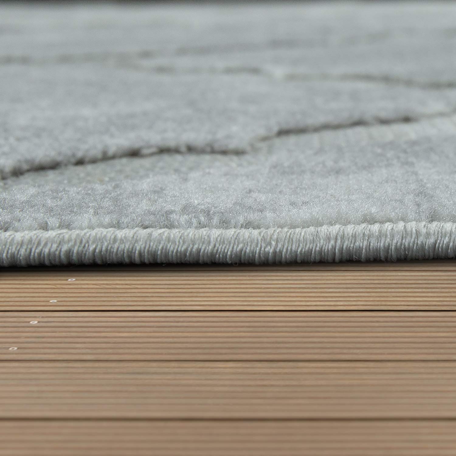 Paco Home Tapis Intérieur & Extérieur Terrasse Et Balcon Résistant Aux Intempéries Moderne Motif Géométrique, Dimension:120x170 cm, Couleur:Gris 2