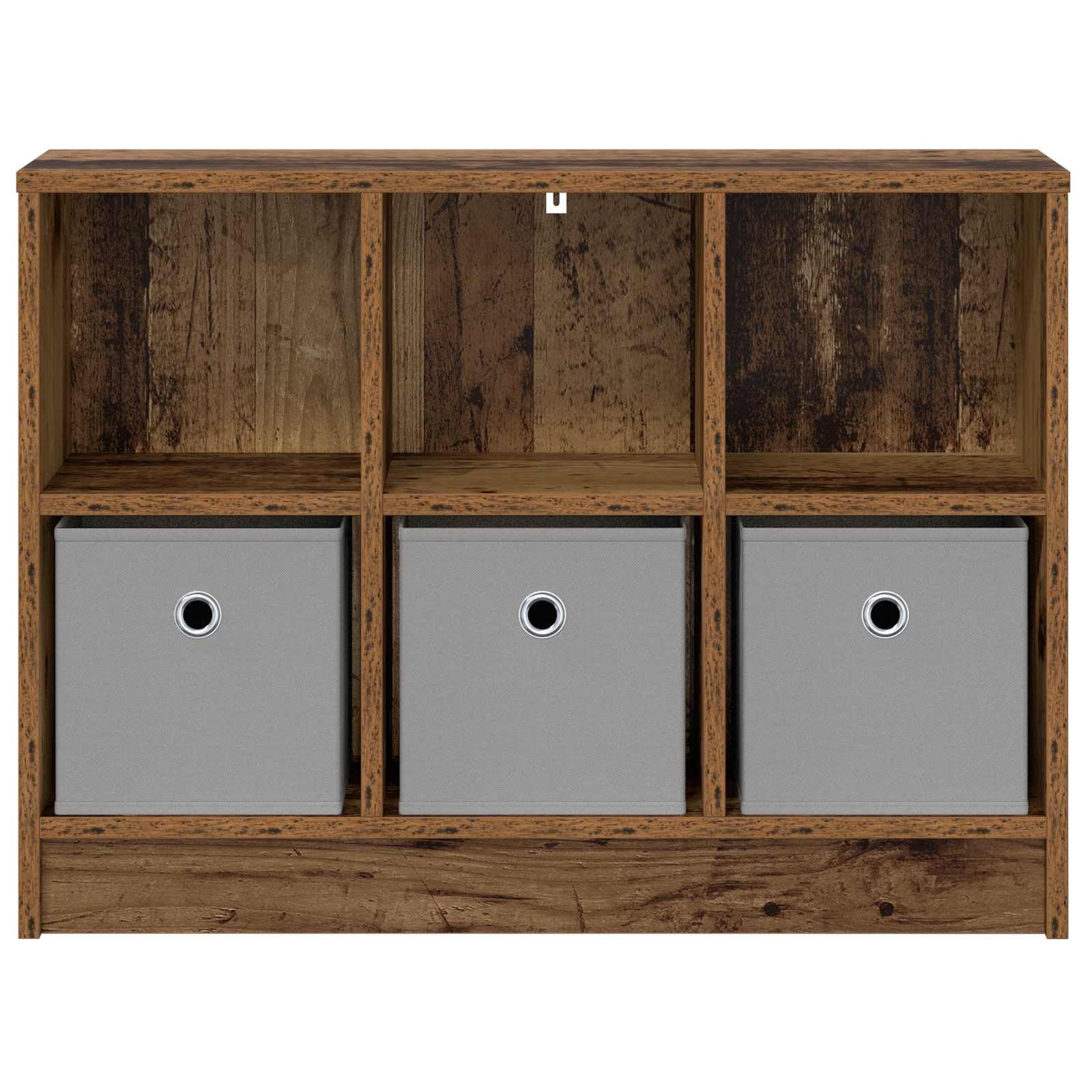Credenza in legno anticato, 73,5 x 22,5 x 53,5 cm, comò con