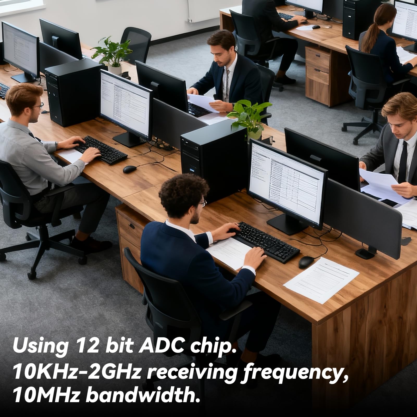 SDR-Funkempfänger, MSI 10-kHz-2-GHz-Signalempfangsmodul-Kit 12-Bit-ADC-Chip Softwaredefinierte elektronische Komponente für SDRuno HDSDR SDR-Konsole