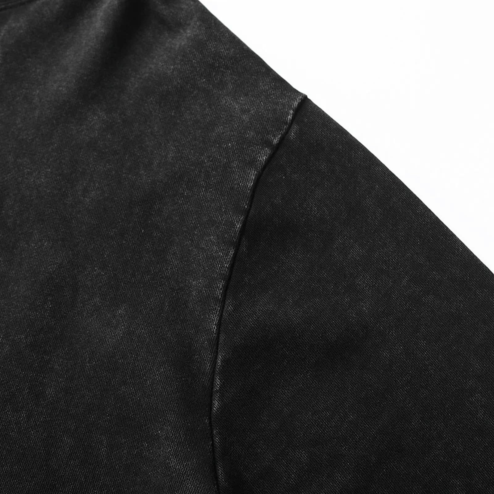 Biały lis bluza z kapturem oversize bawełna postarzana męska i damska bluza z kapturem z odkrytymi ramionami retro moda bawełniana sprana luźna bluza z kapturem