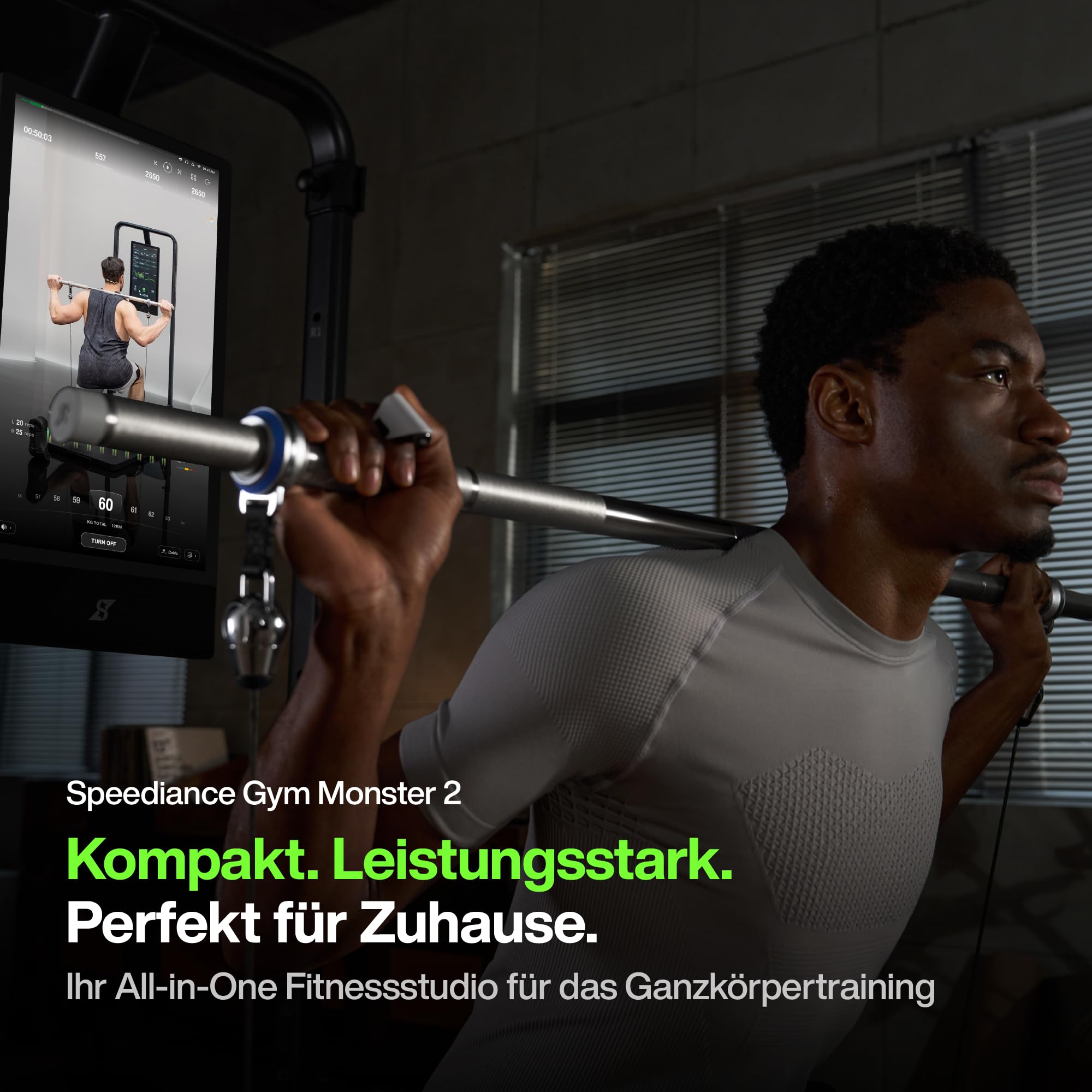 Speediance Gym Monster 2 Smart Home Gym, Upgraded AI-Powered Home Workout Maschine, Multifunktionale Smith Maschine, Ganzkörper-Krafttraining Fitnessgeräte, All-in-One Workout